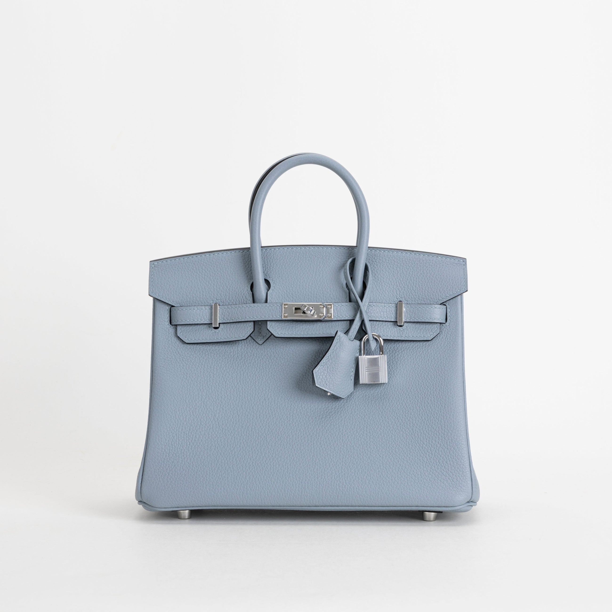 BIRKIN 25 TOGO LEATHER BLEU LIN WITH PALLADIUM HARDWARE (PHW)