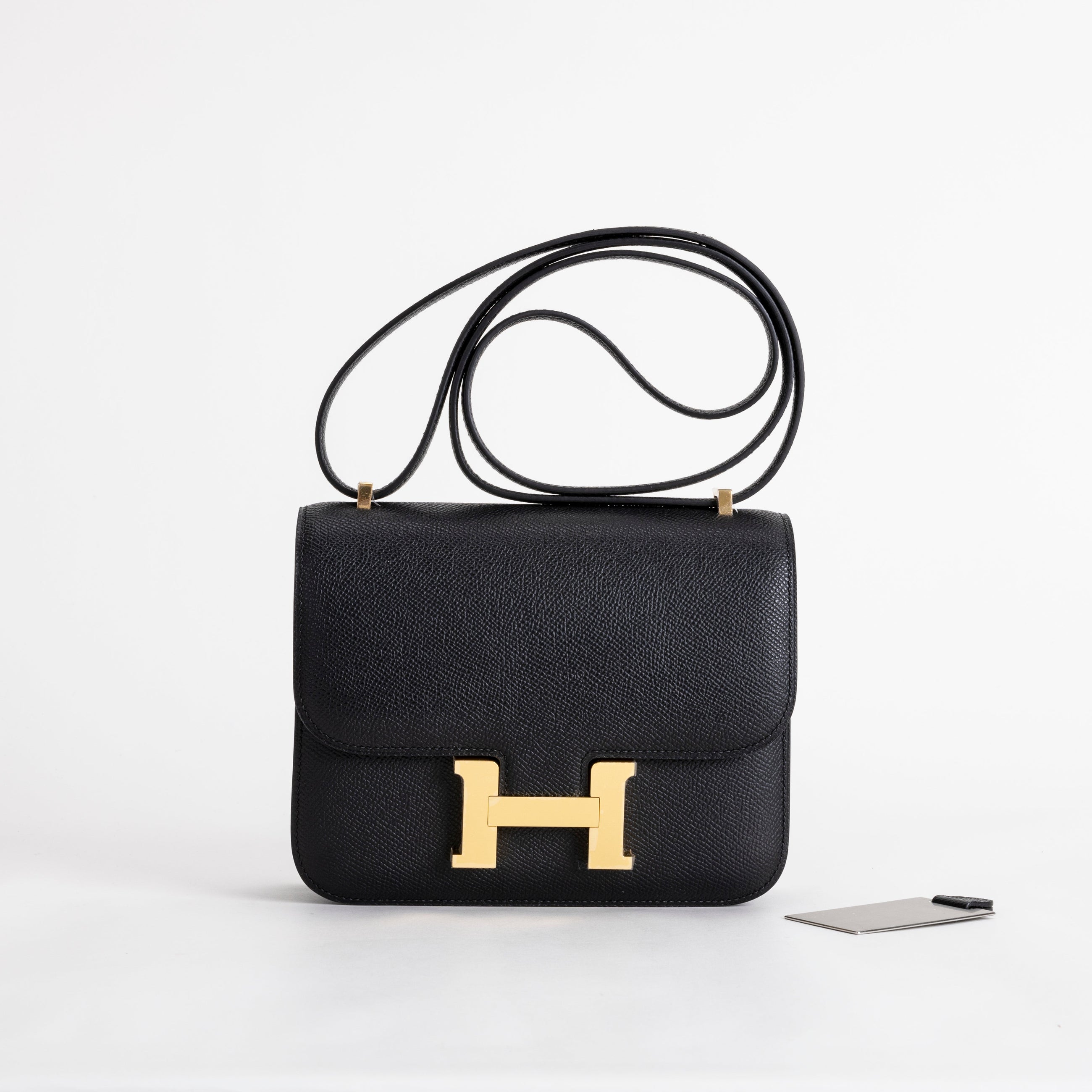 CONSTANCE 18 (MINI) EPSOM LEATHER NOIR (BLACK) WITH GOLD HARDWARE (GHW)