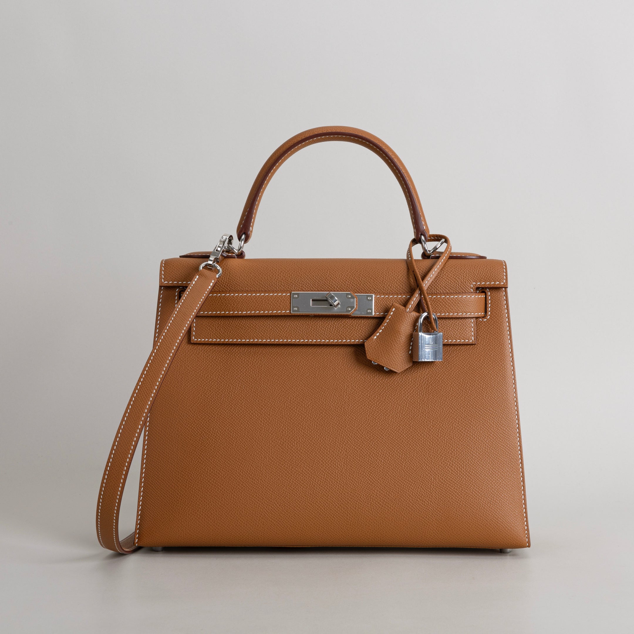 KELLY 28 EPSOM LEATHER GOLD WITH PALLADIUM HARDWARE (PHW)