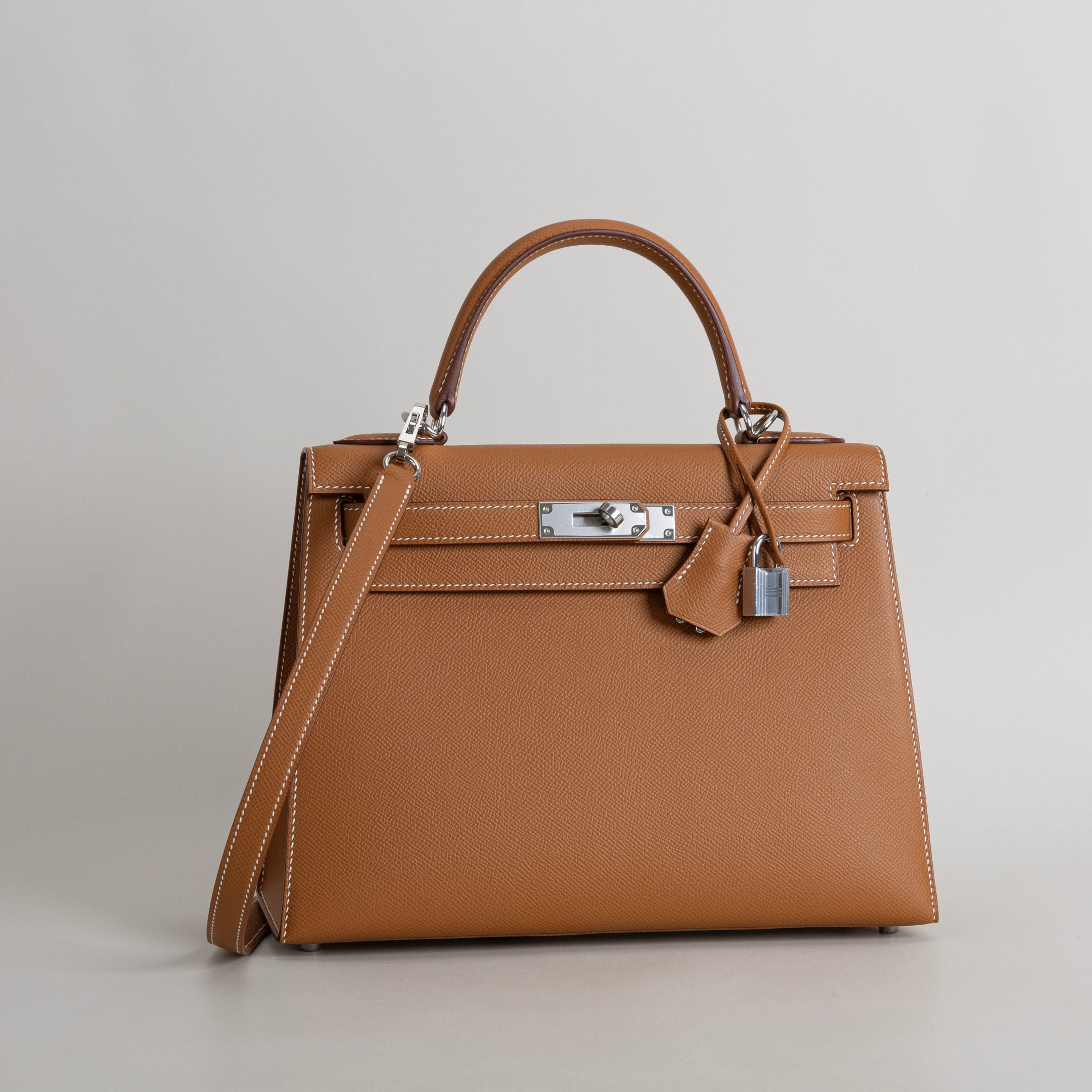 KELLY 28 EPSOM LEATHER GOLD WITH PALLADIUM HARDWARE (PHW)