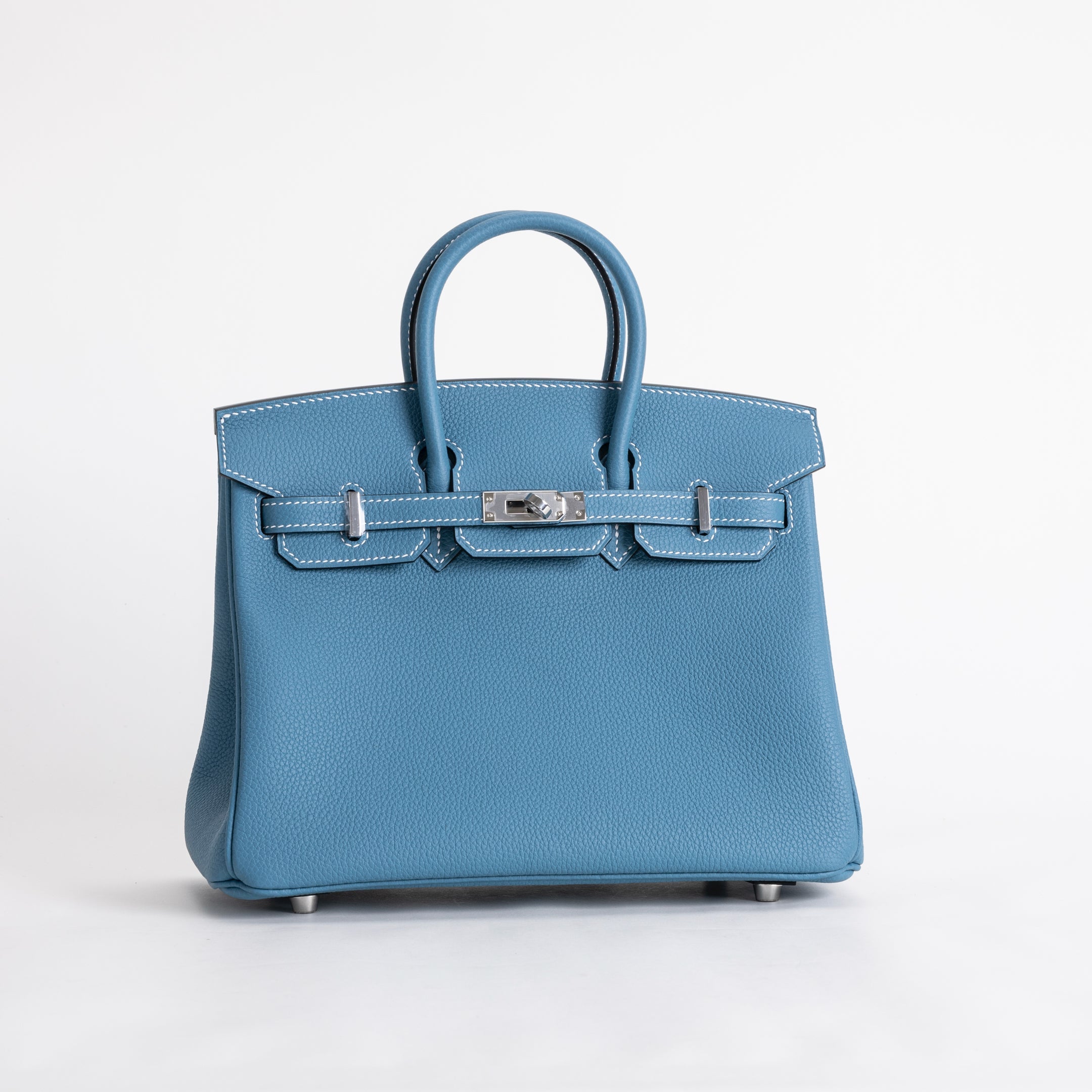 BIRKIN 25 TOGO LEATHER BLEU JEAN WITH PALLADIUM HARDWARE (PHW)