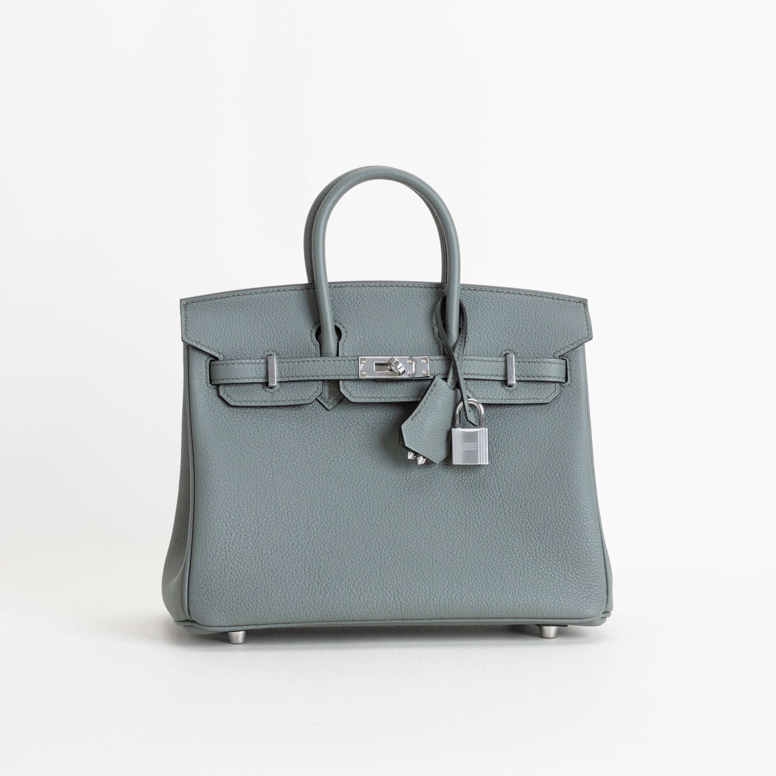 BIRKIN 25 TOGO LEATHER VERT AMANDE WITH PALLADIUM HARDWARE (PHW)