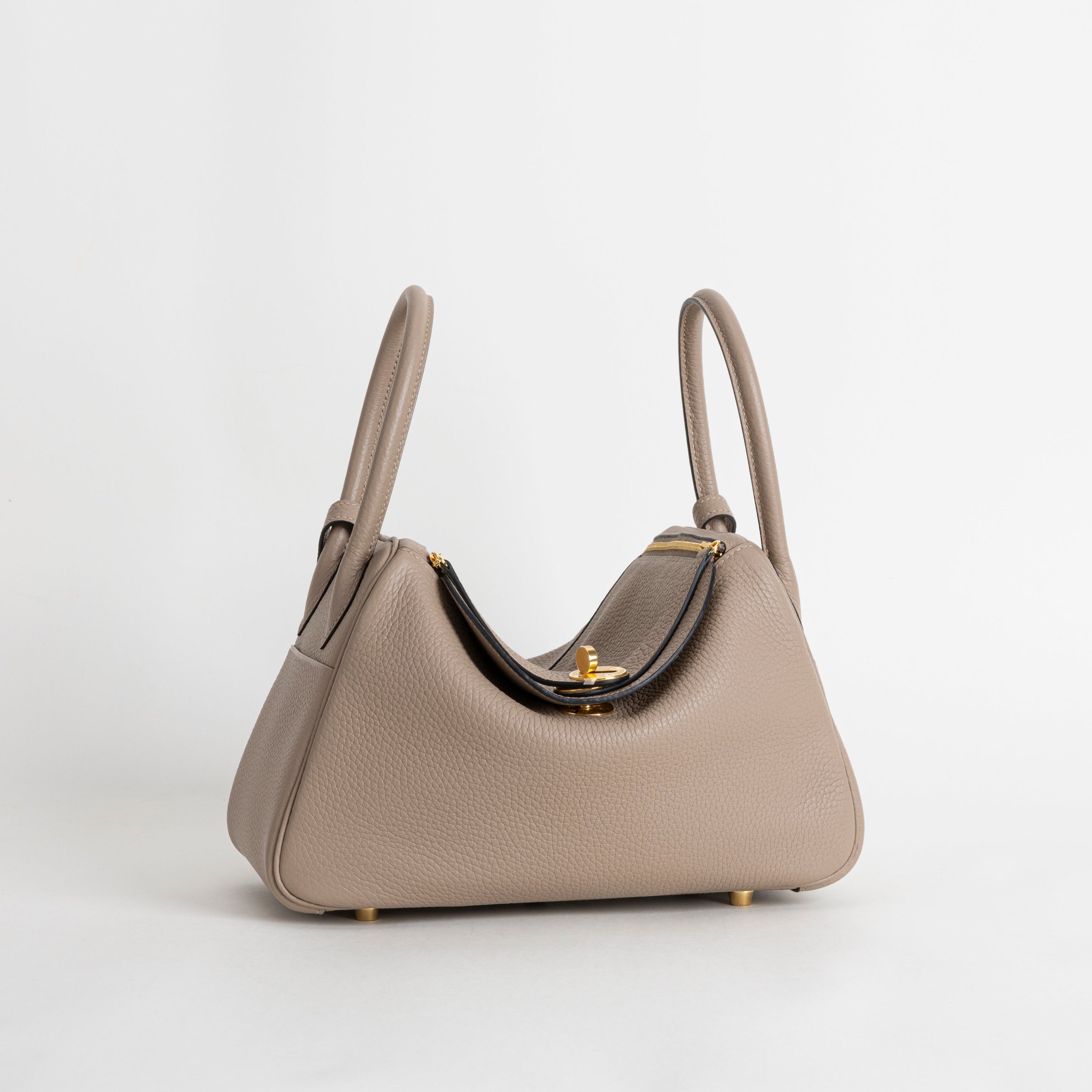 LINDY 26 CLEMENCE LEATHER TRENCH WITH GOLD HARDWARE (GHW)