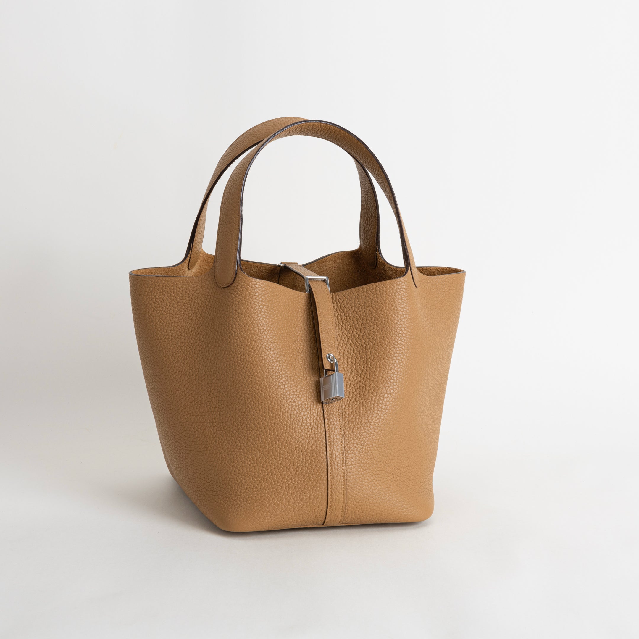 PICOTIN 22 LOCK CLEMENCE LEATHER BISCUIT WITH PALLADIUM HARDWARE (PHW)