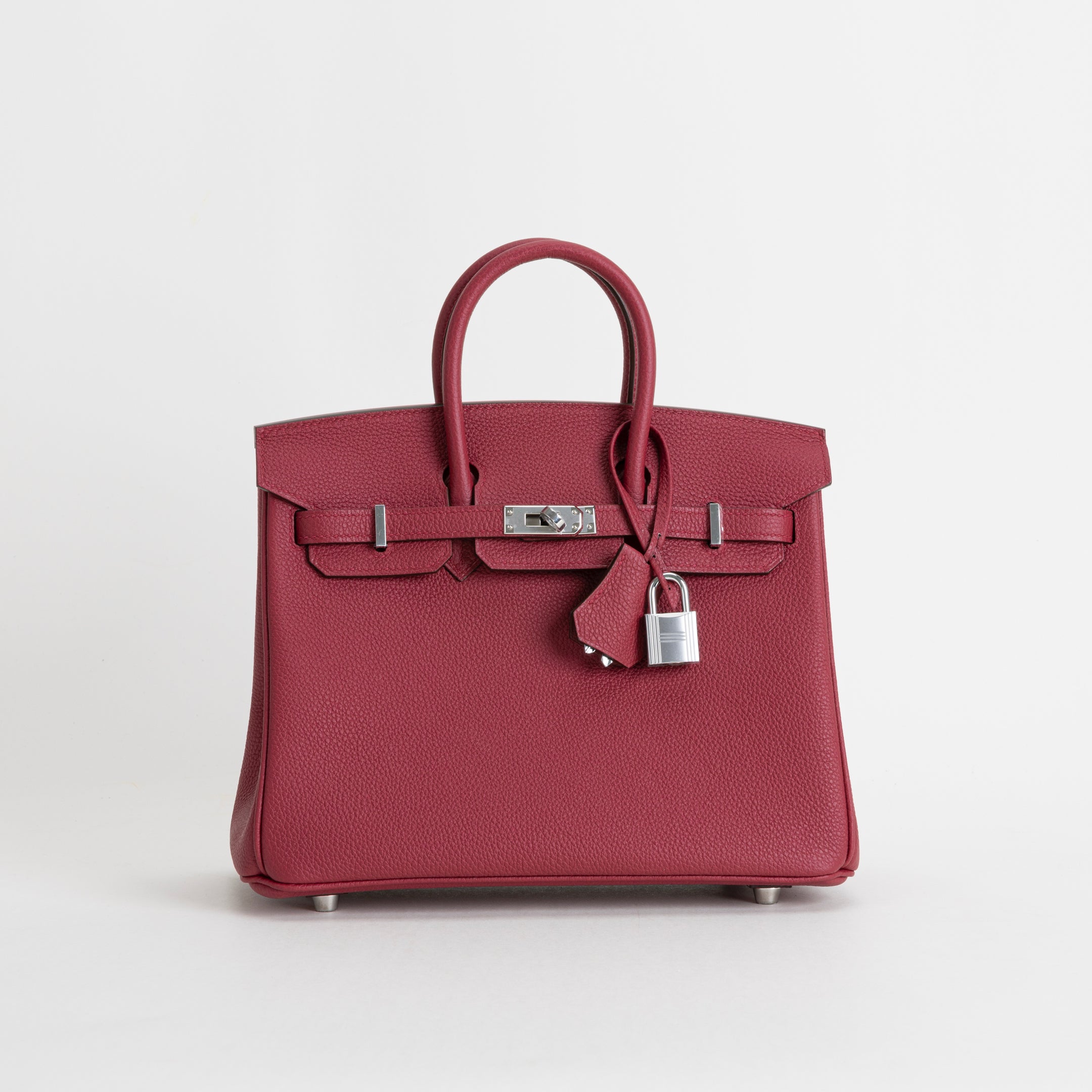 BIRKIN 25 TOGO LEATHER ROUGE GRENAT WITH PALLADIUM HARDWARE (PHW)