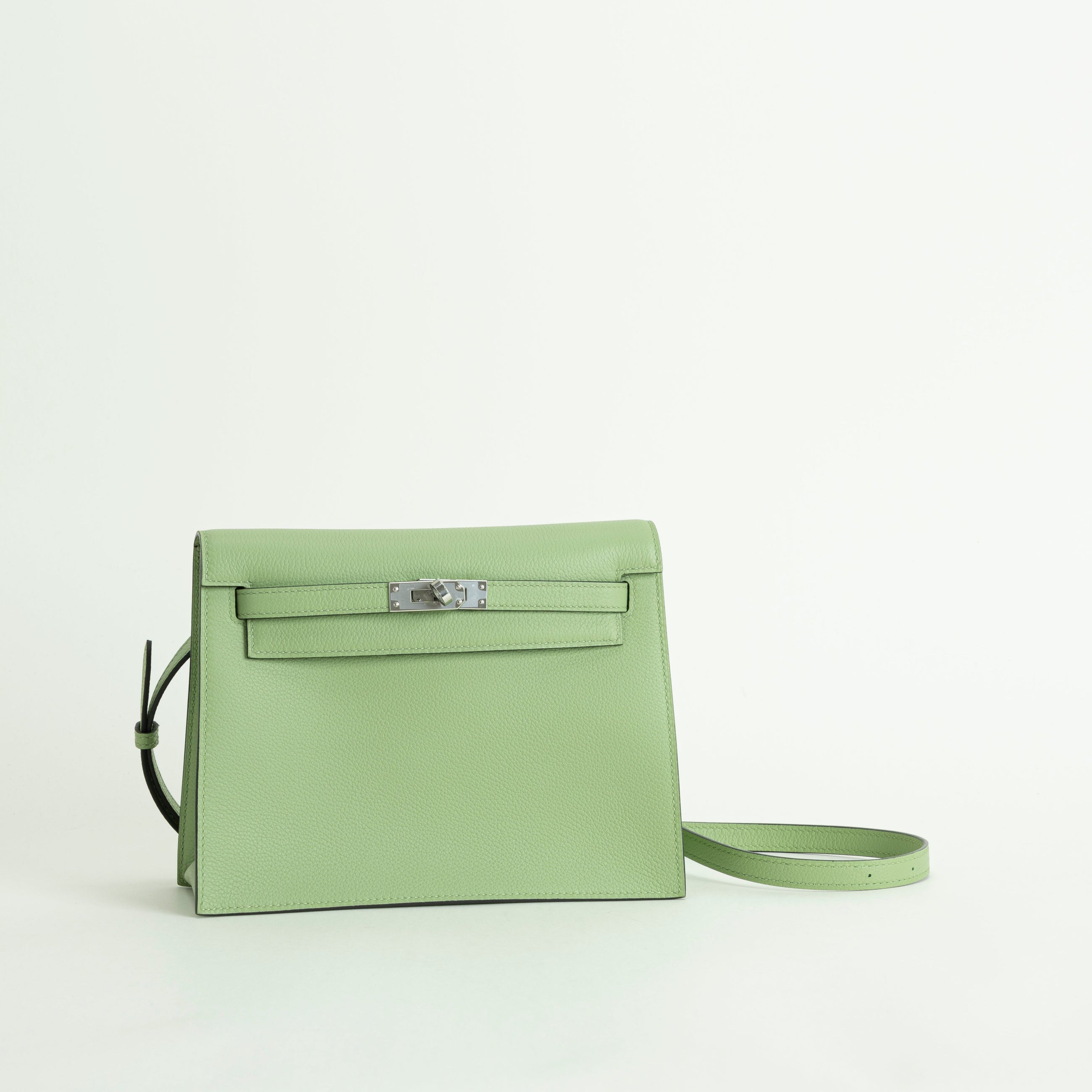 KELLY DANSE EVERCOLOR LEATHER VERT CRIQUET WITH PALLADIUM HARDWARE (PHW)