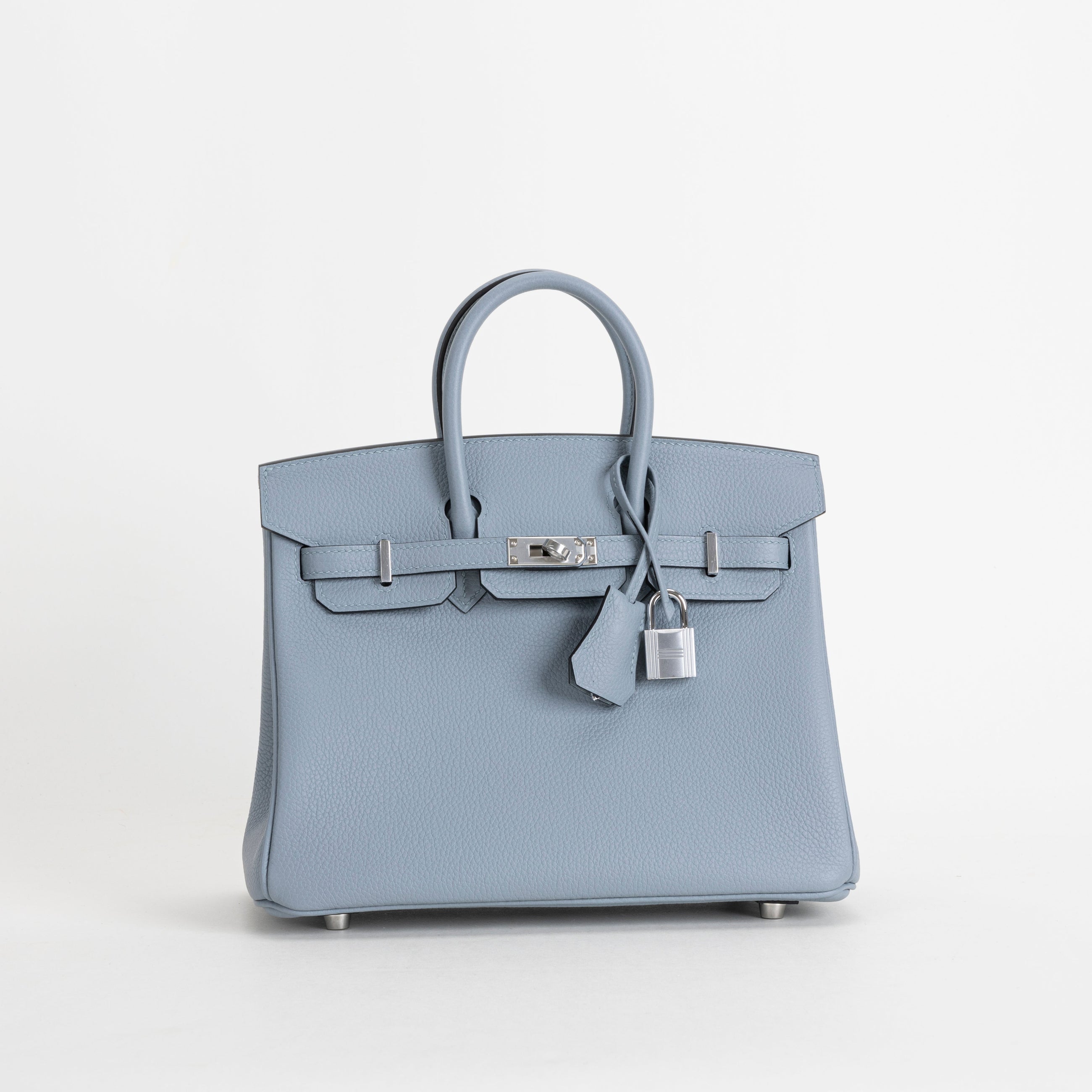 BIRKIN 25 TOGO LEATHER BLEU LIN WITH PALLADIUM HARDWARE (PHW)