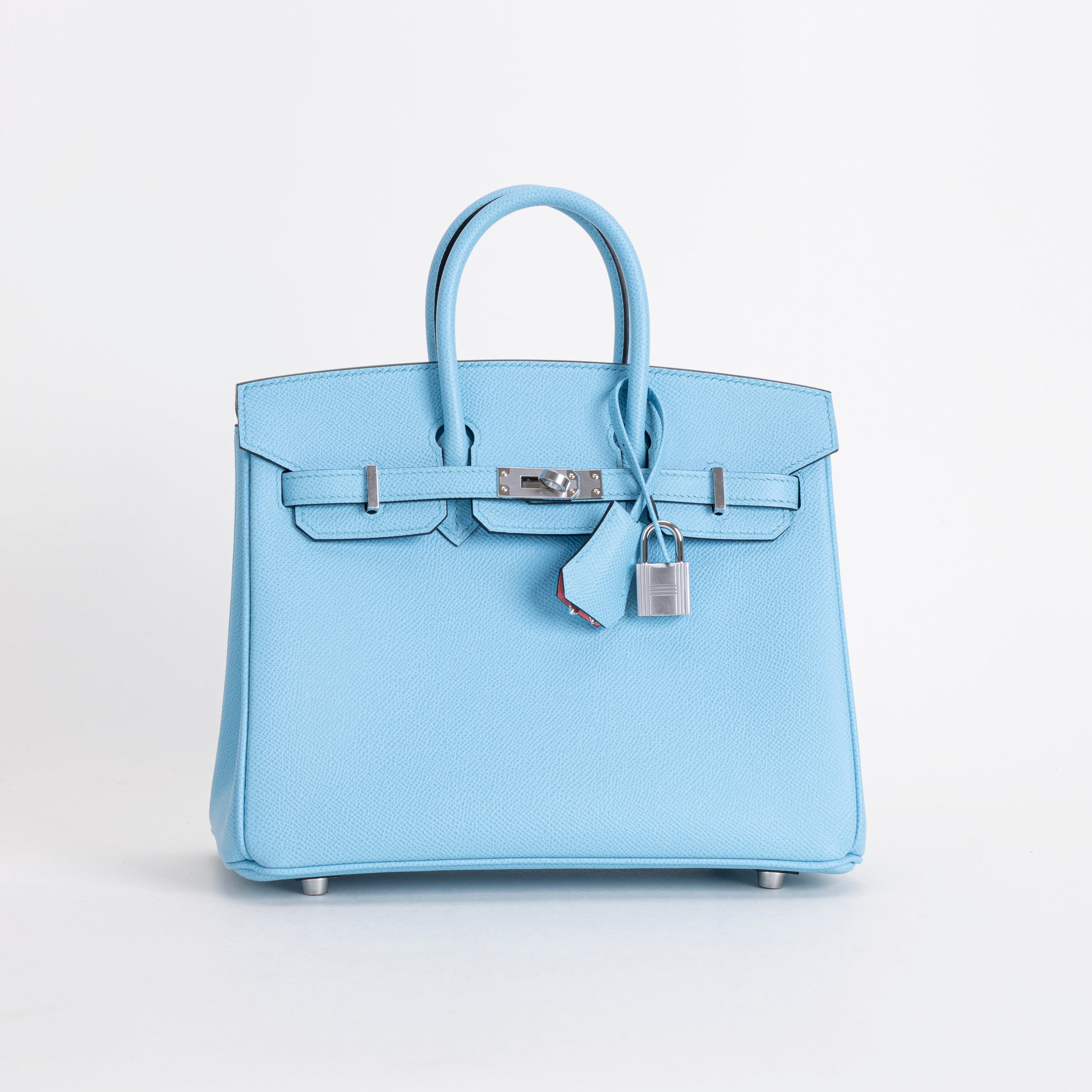 BIRKIN 25 EPSOM LEATHER CELESTE WITH PALLADIUM HARDWARE (PHW)