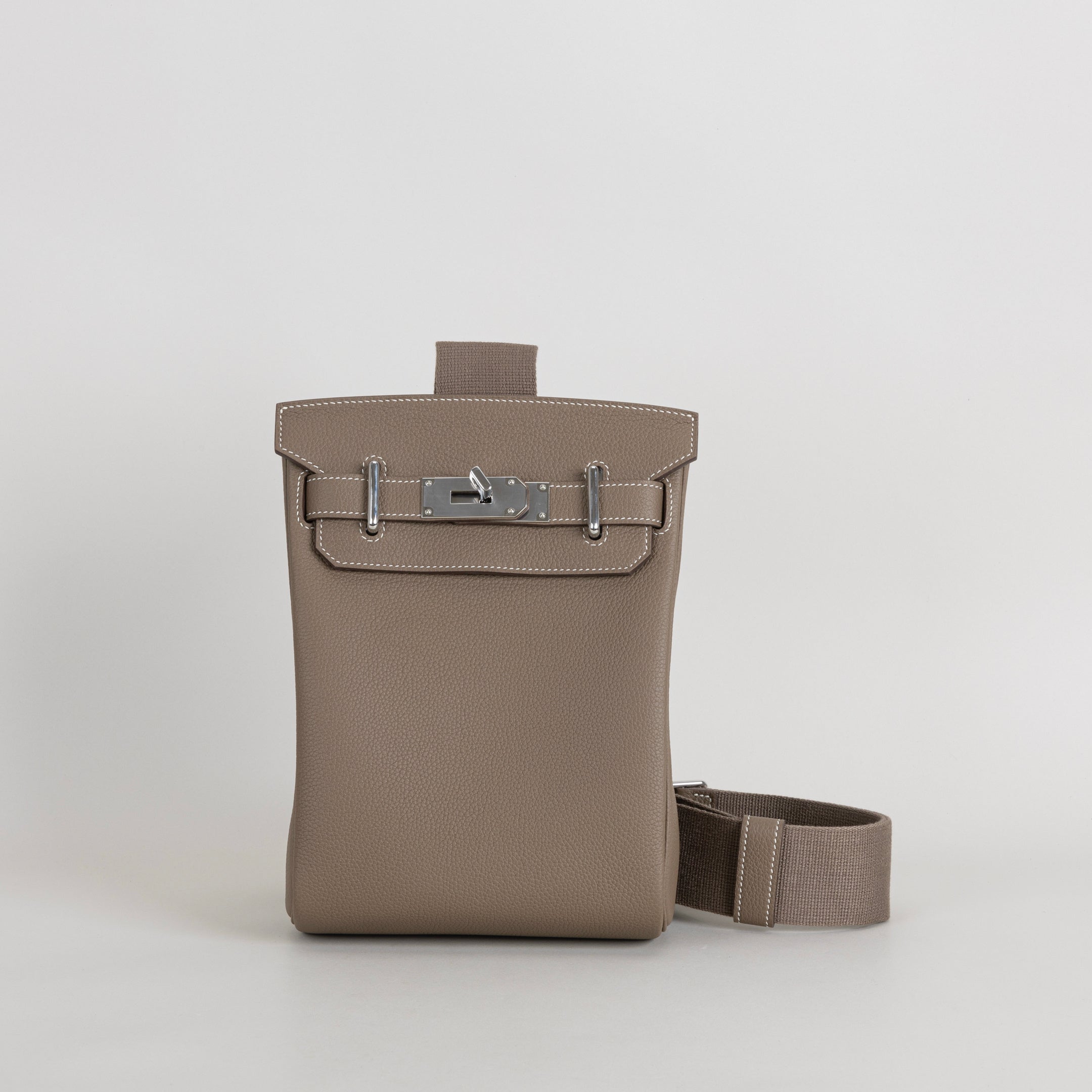 HAC A DOS TOGO LEATHER ETOUPE WITH PALLADIUM HARDWARE (PHW)