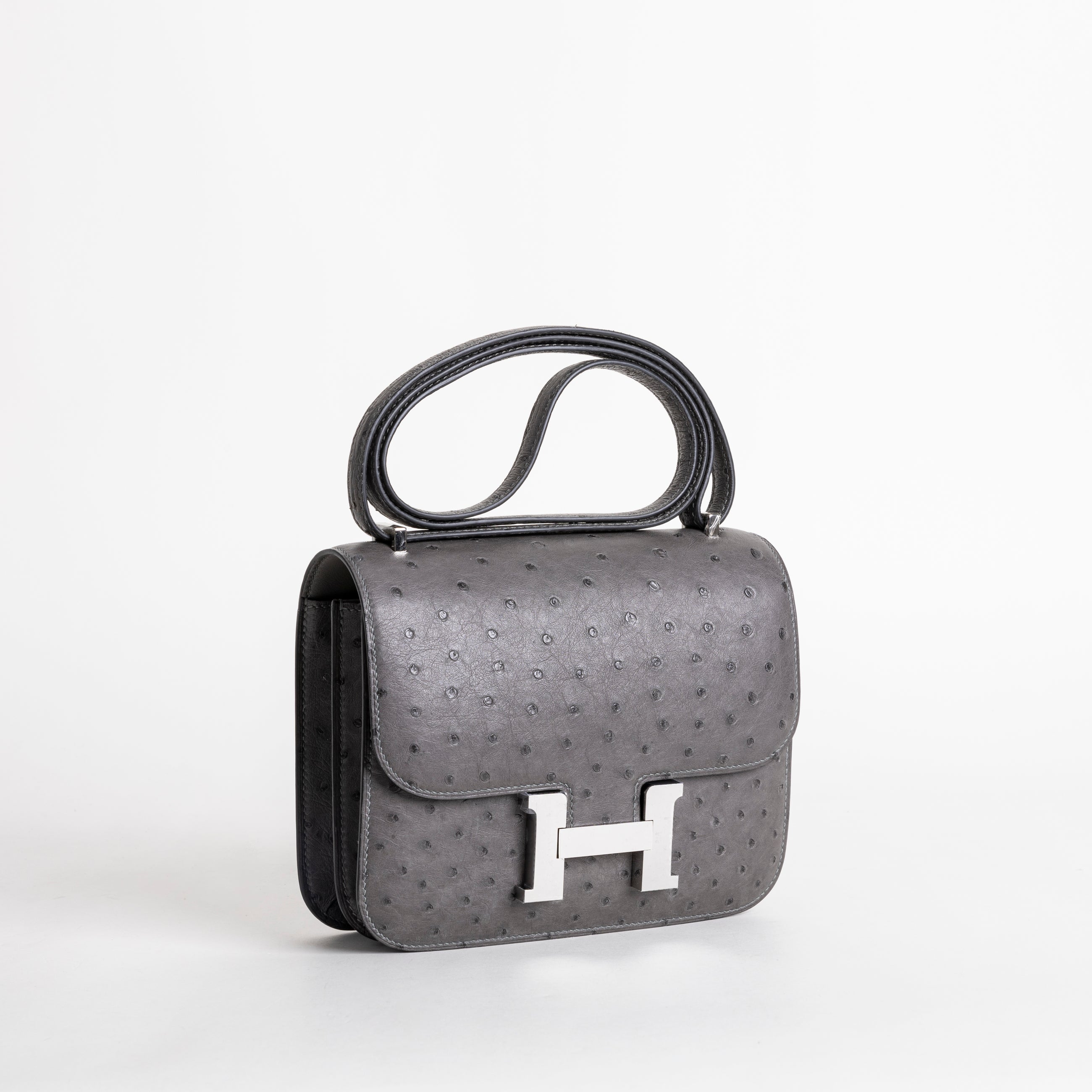 CONSTANCE 18 (MINI) OSTRICH LEATHER ETAIN WITH PALLADIUM HARDWARE (PHW)