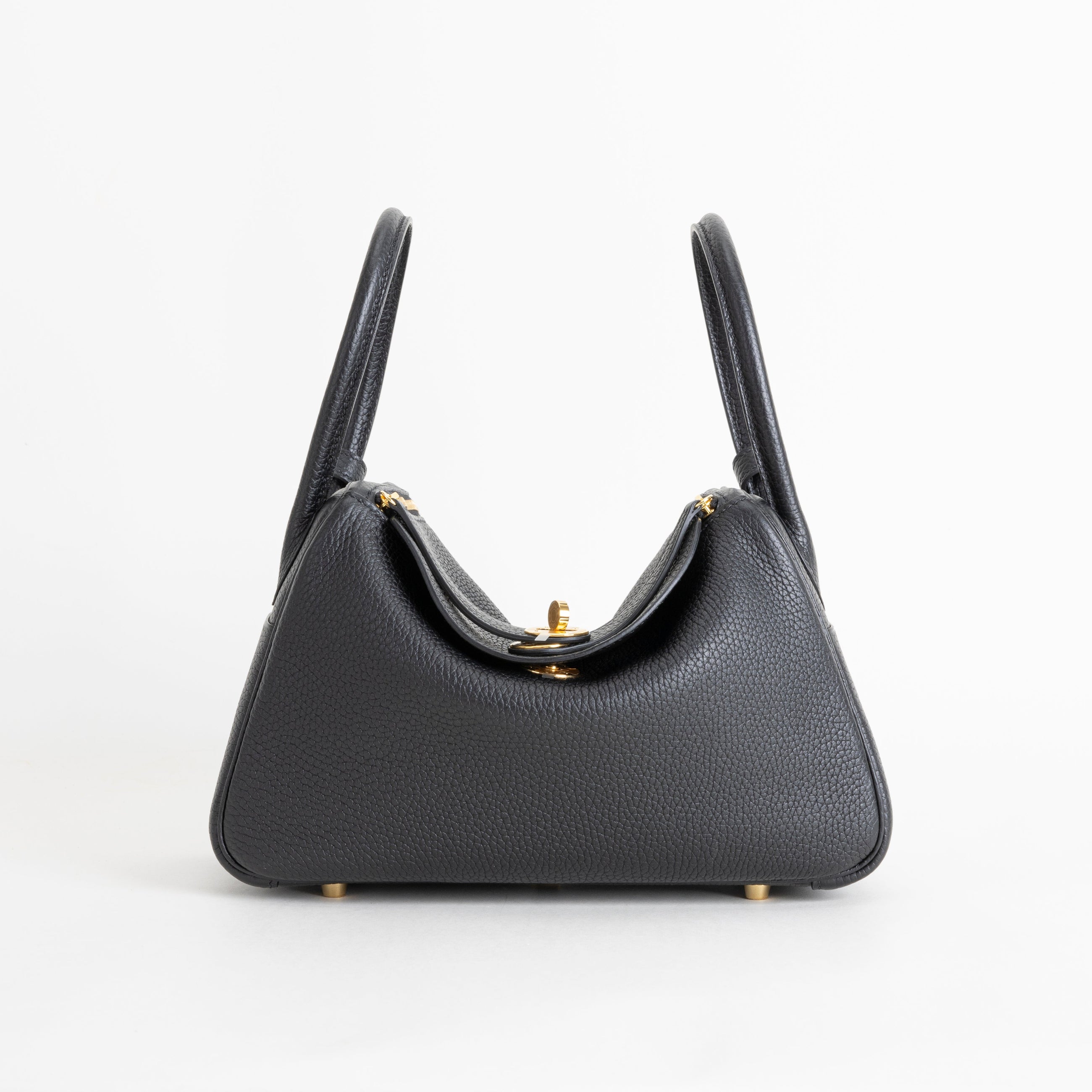 LINDY 26 CLEMENCE LEATHER NOIR (BLACK) WITH GOLD HARDWARE (GHW)