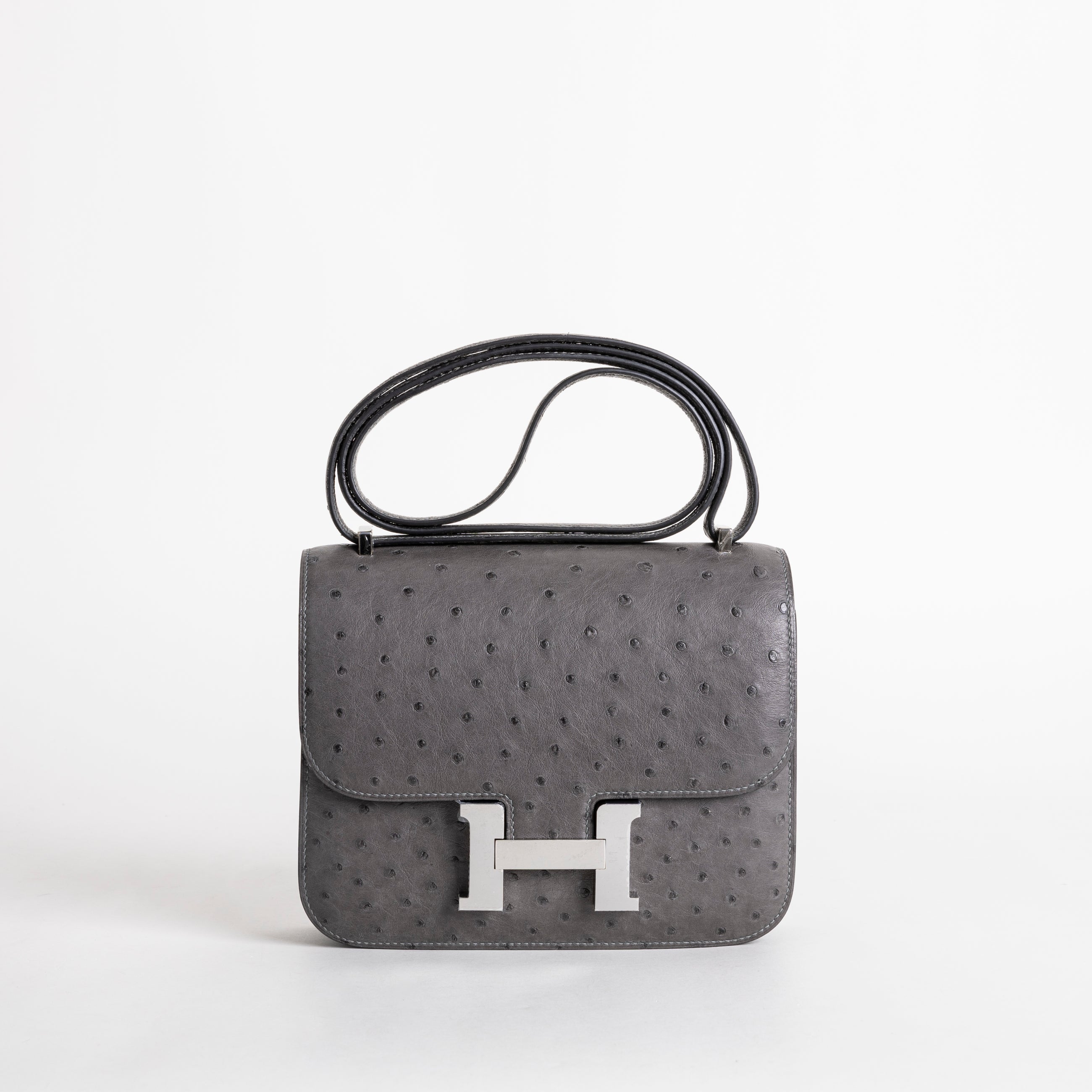 CONSTANCE 18 (MINI) OSTRICH LEATHER ETAIN WITH PALLADIUM HARDWARE (PHW)