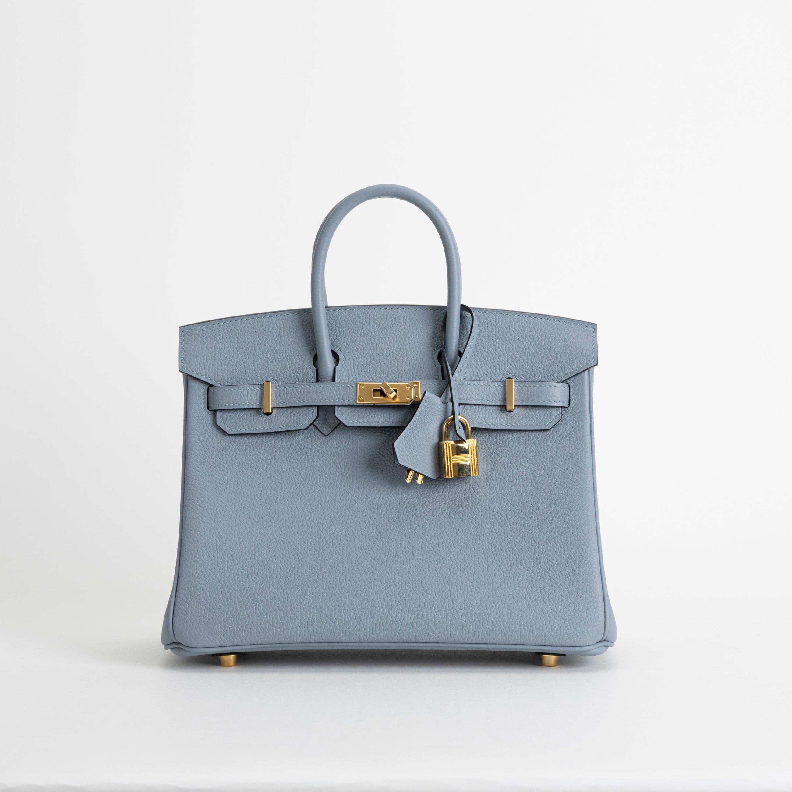BIRKIN 25 TOGO LEATHER BLEU LIN WITH GOLD HARDWARE (GHW)