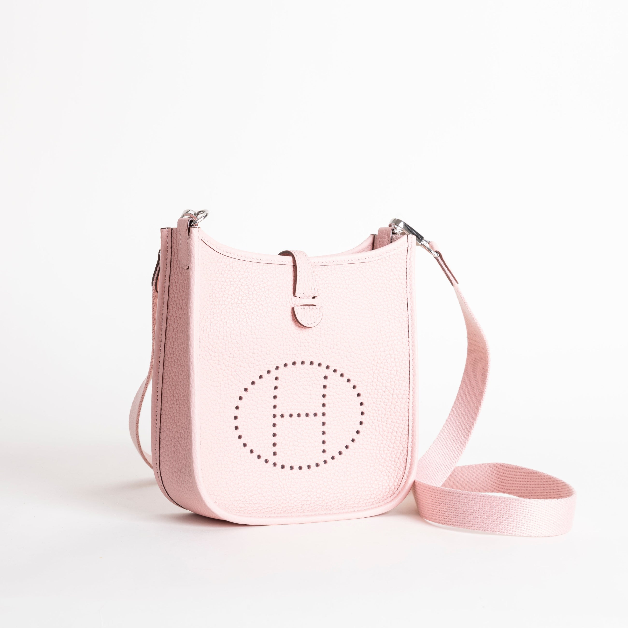MINI EVELYNE (TPM) CLEMENCE LEATHER ROSE SAKURA WITH PALLADIUM HARDWARE (PHW)