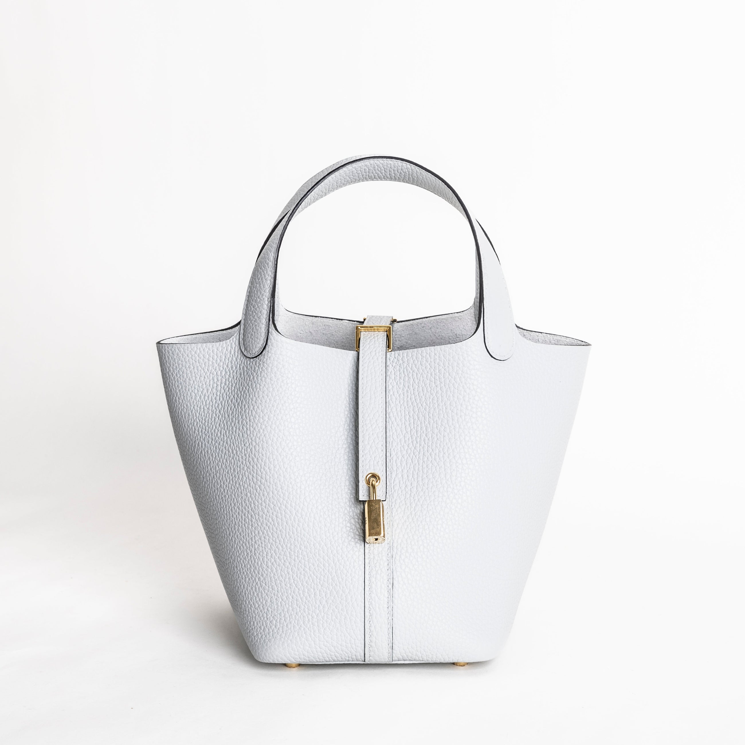 PICOTIN 18 LOCK CLEMENCE LEATHER BLEU PALE WITH GOLD HARDWARE (GHW)