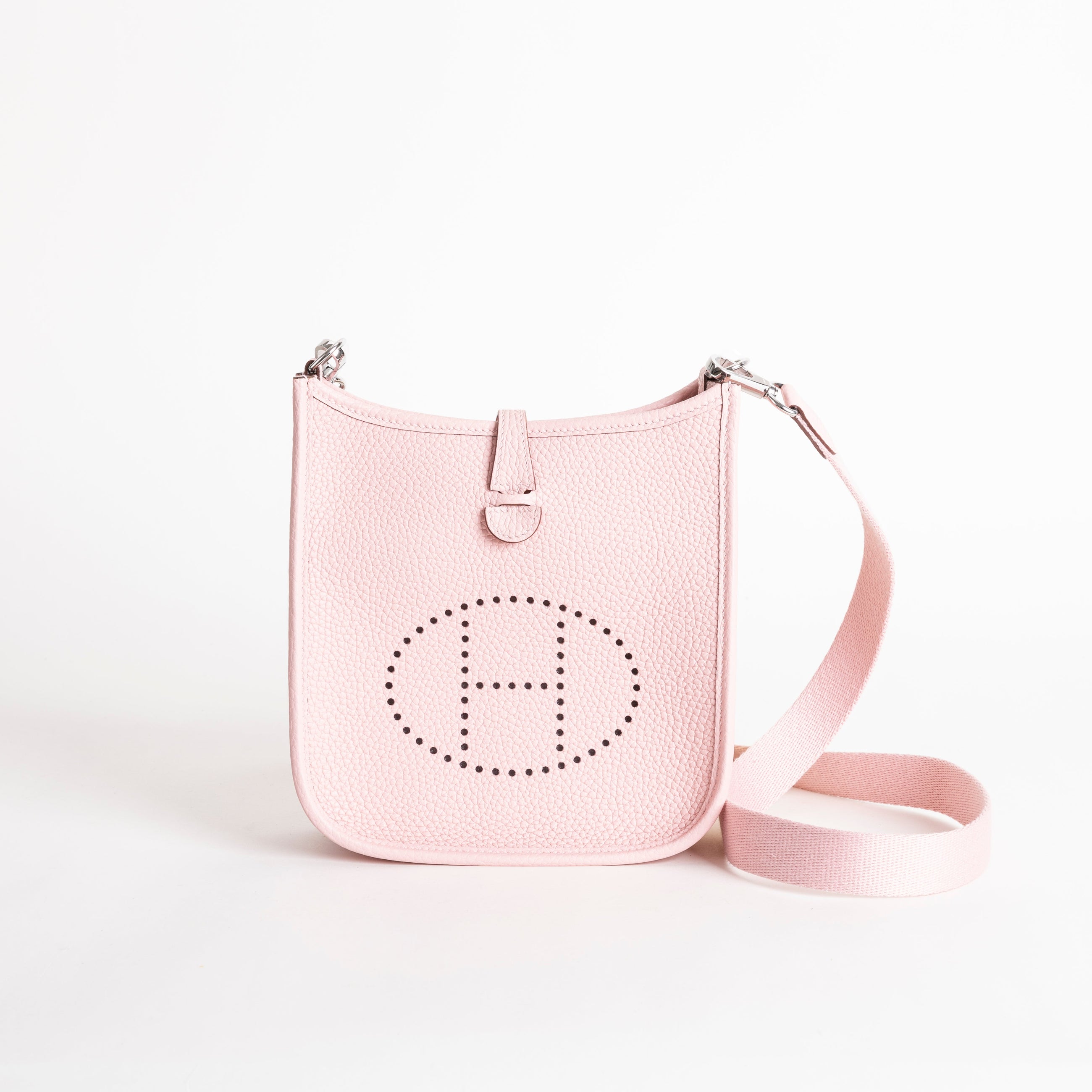 MINI EVELYNE (TPM) CLEMENCE LEATHER ROSE SAKURA WITH PALLADIUM HARDWARE (PHW)