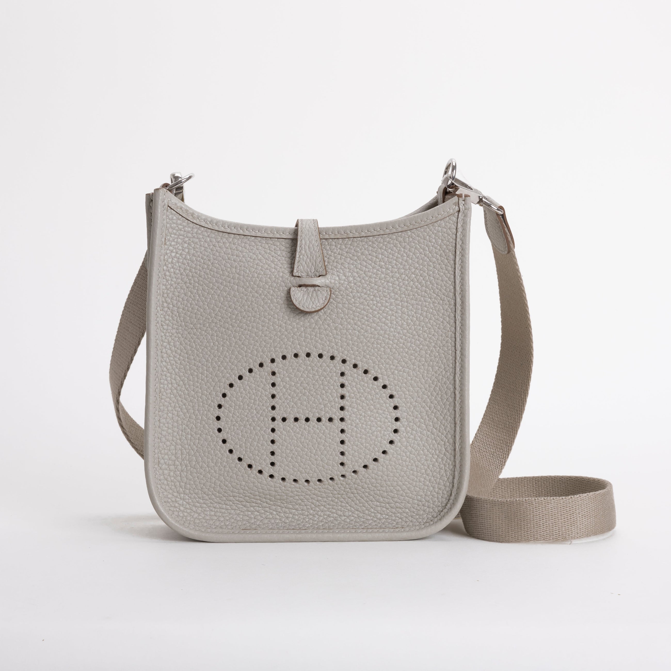 MINI EVELYNE (TPM) CLEMENCE LEATHER BETON WITH PALLADIUM HARDWARE (PHW)