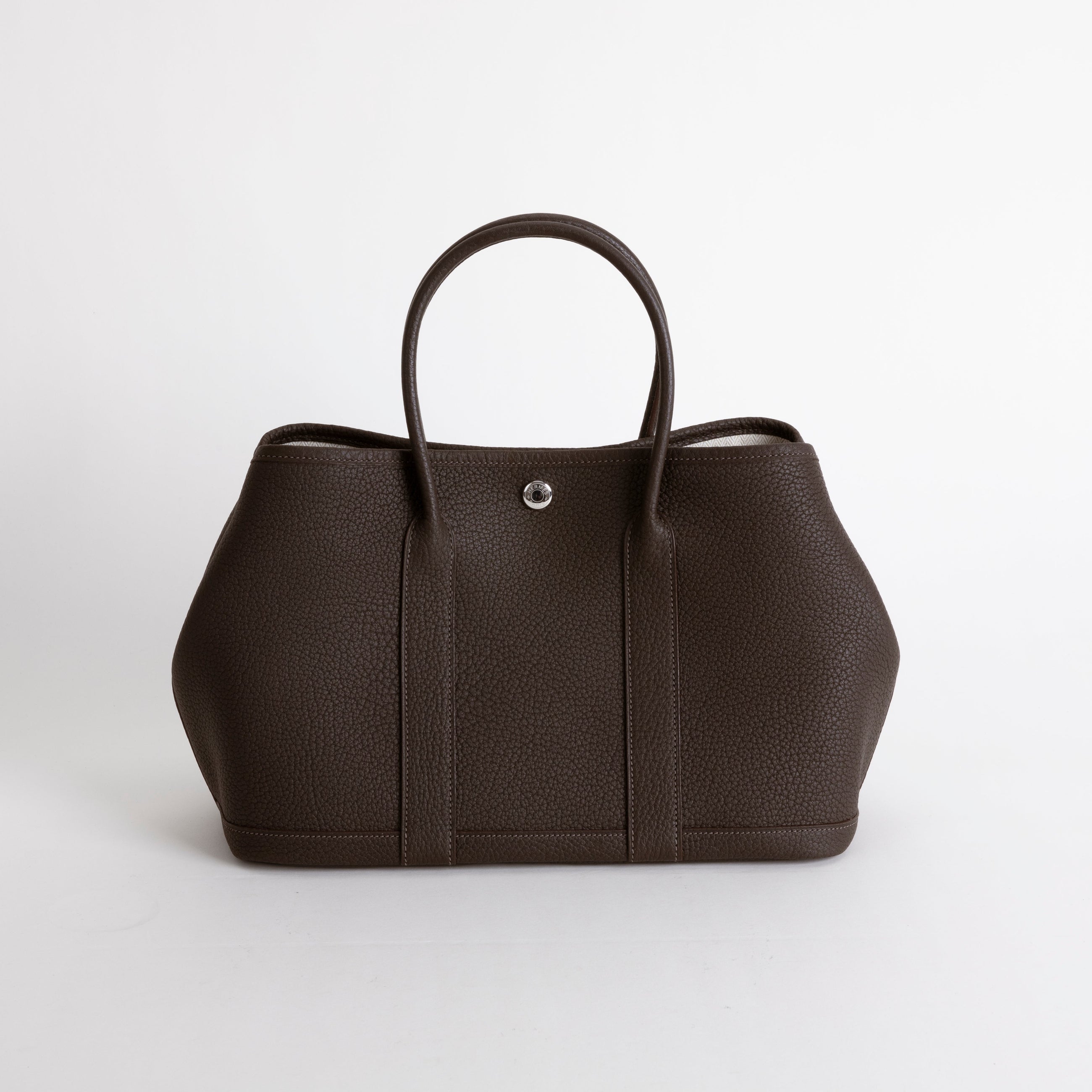 GARDEN PARTY 30 NEGONDA LEATHER EBENE WITH PALLADIUM HARDWARE (PHW)