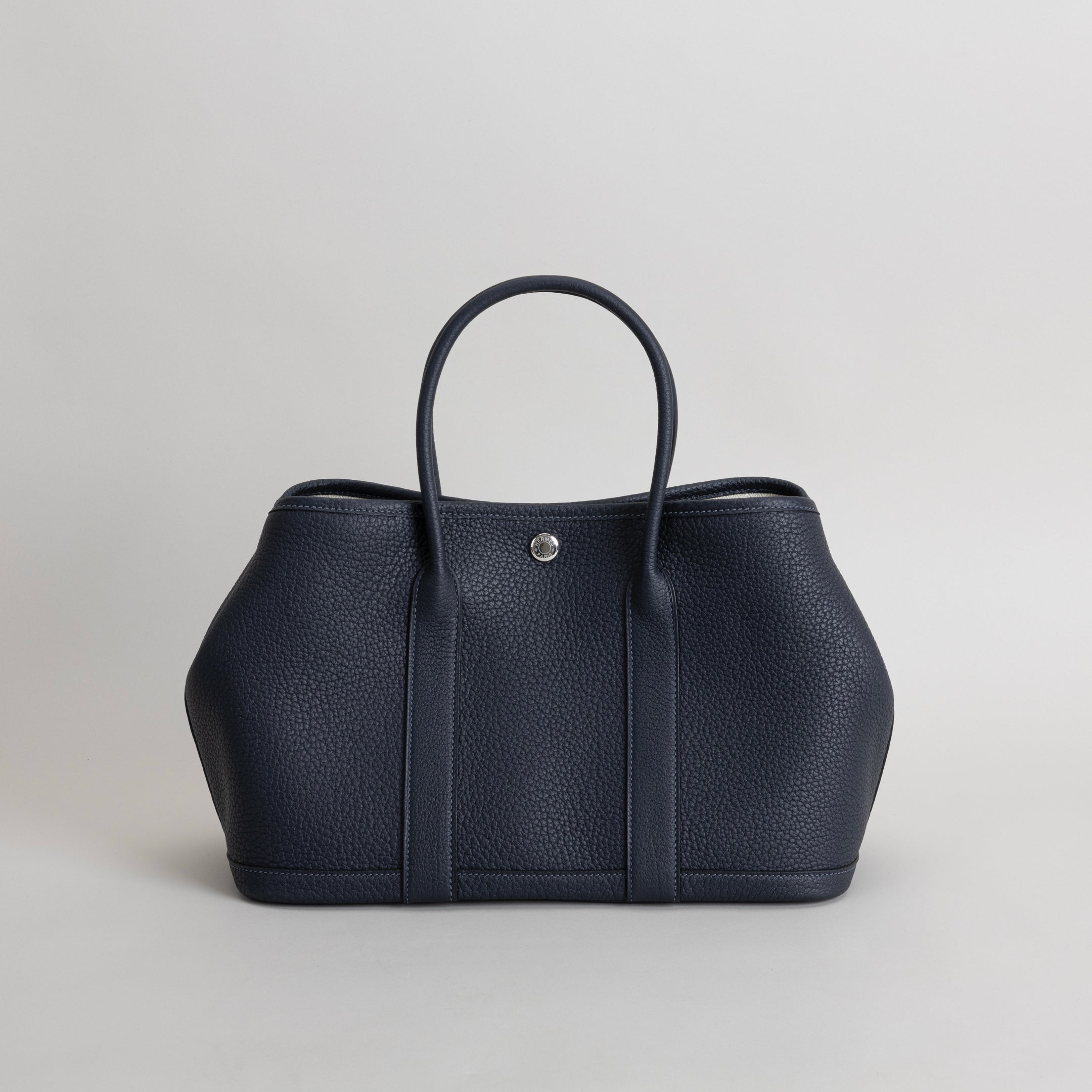 GARDEN PARTY 30 NEGONDA LEATHER BLEU NUIT WITH PALLADIUM HARDWARE (PHW)