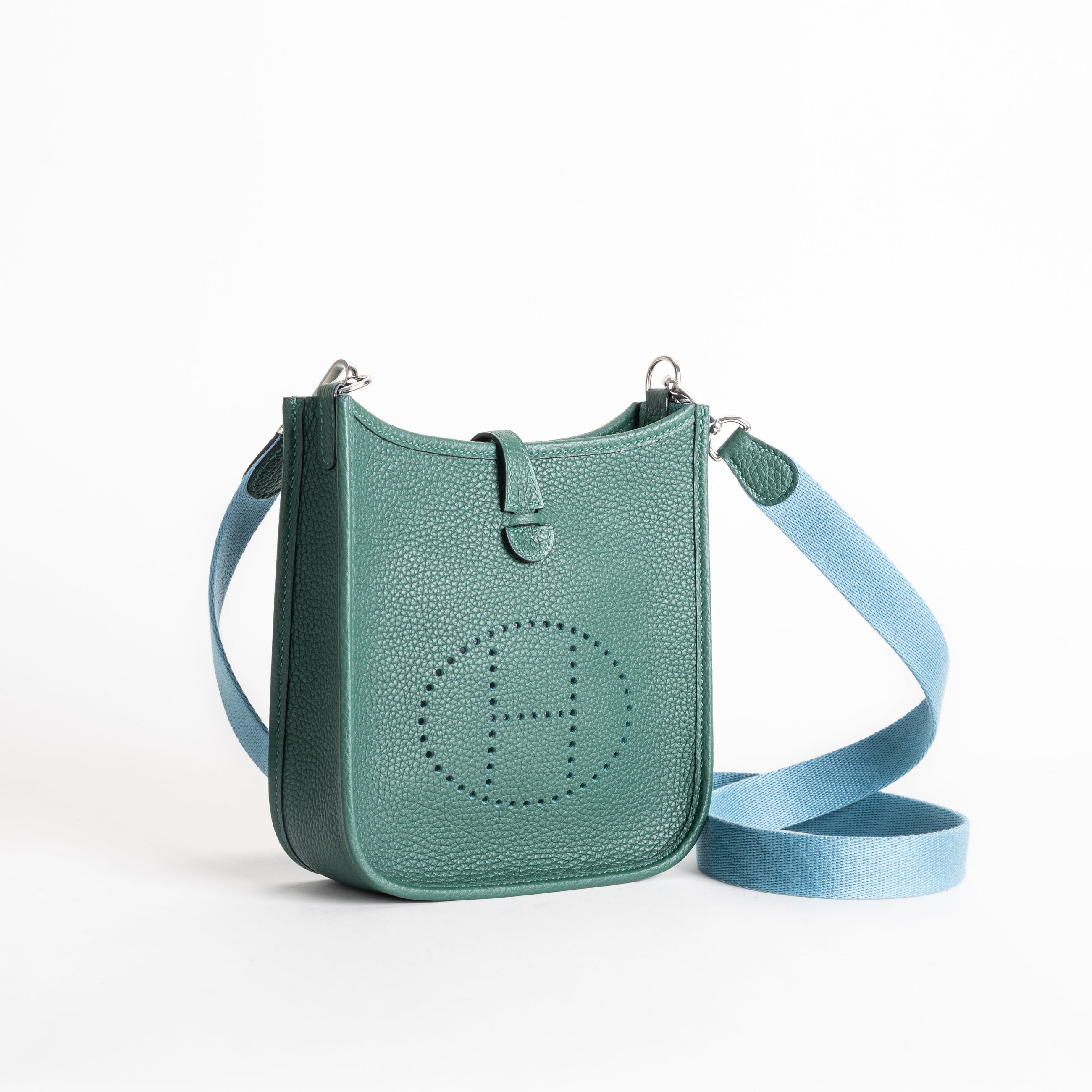 MINI EVELYNE (TPM) CLEMENCE LEATHER MALACHITE WITH PALLADIUM HARDWARE (PHW)