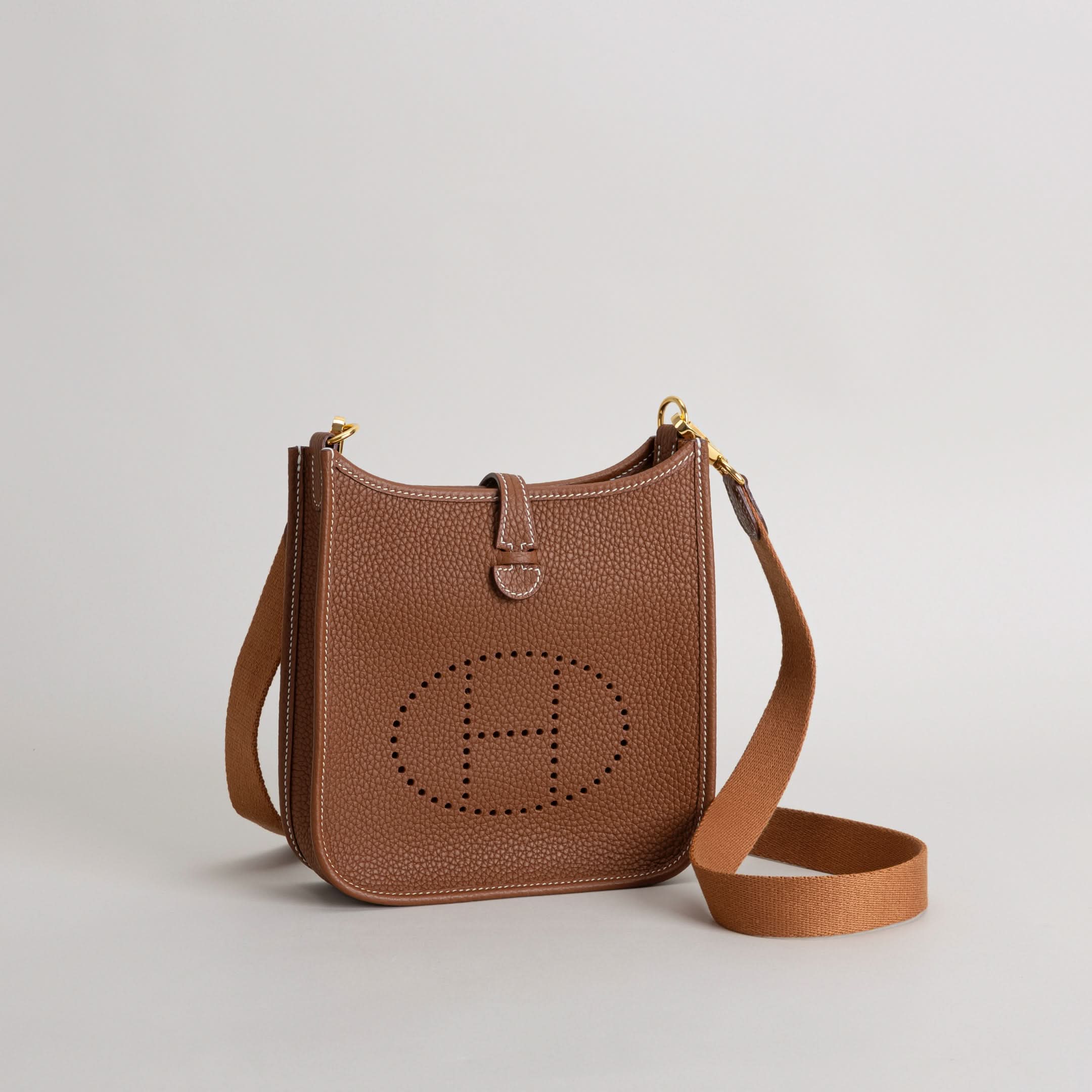 MINI EVELYNE (TPM) CLEMENCE LEATHER GOLD WITH GOLD HARDWARE (GHW)