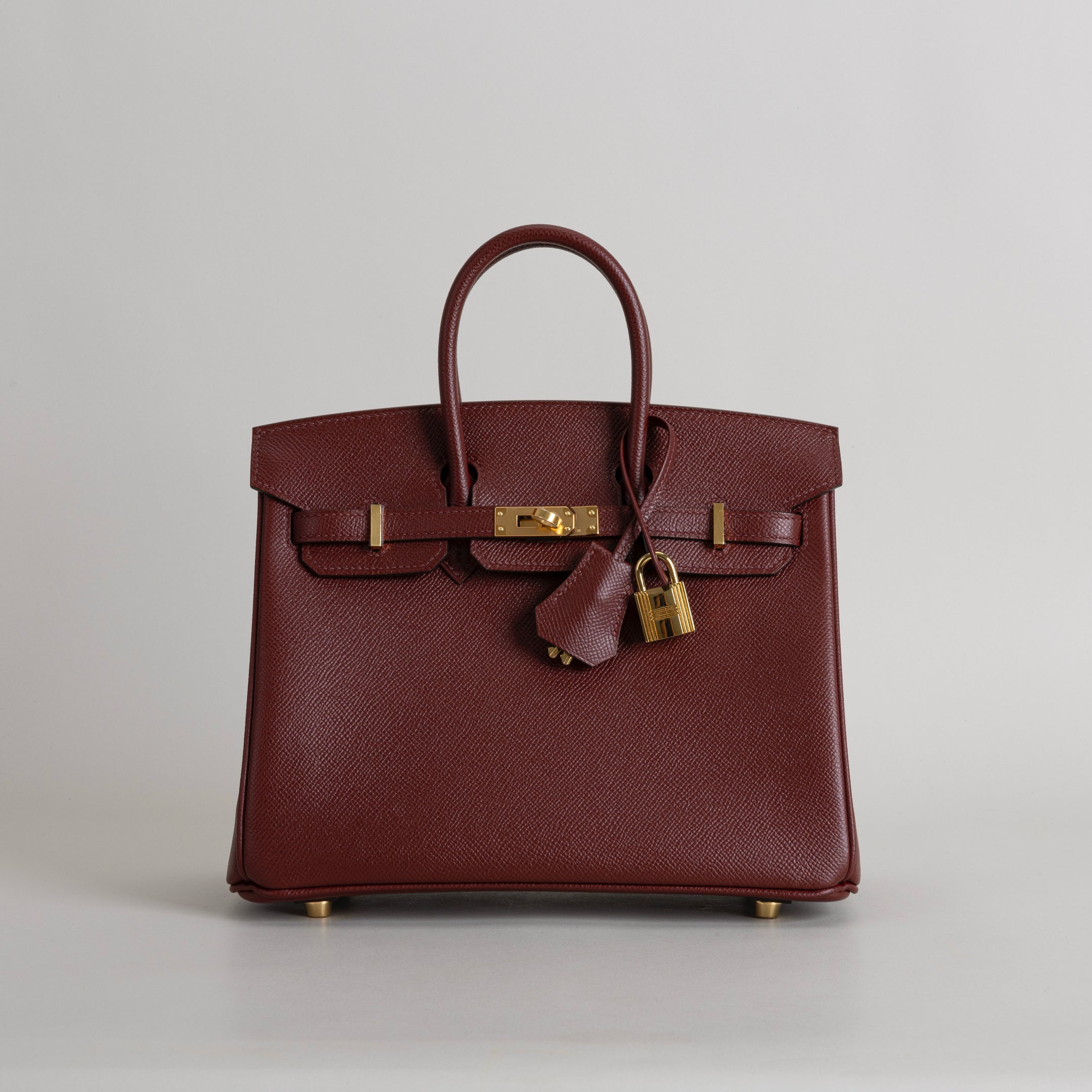 BIRKIN 25 EPSOM LEATHER ROUGE H WITH GOLD HARDWARE (GHW)
