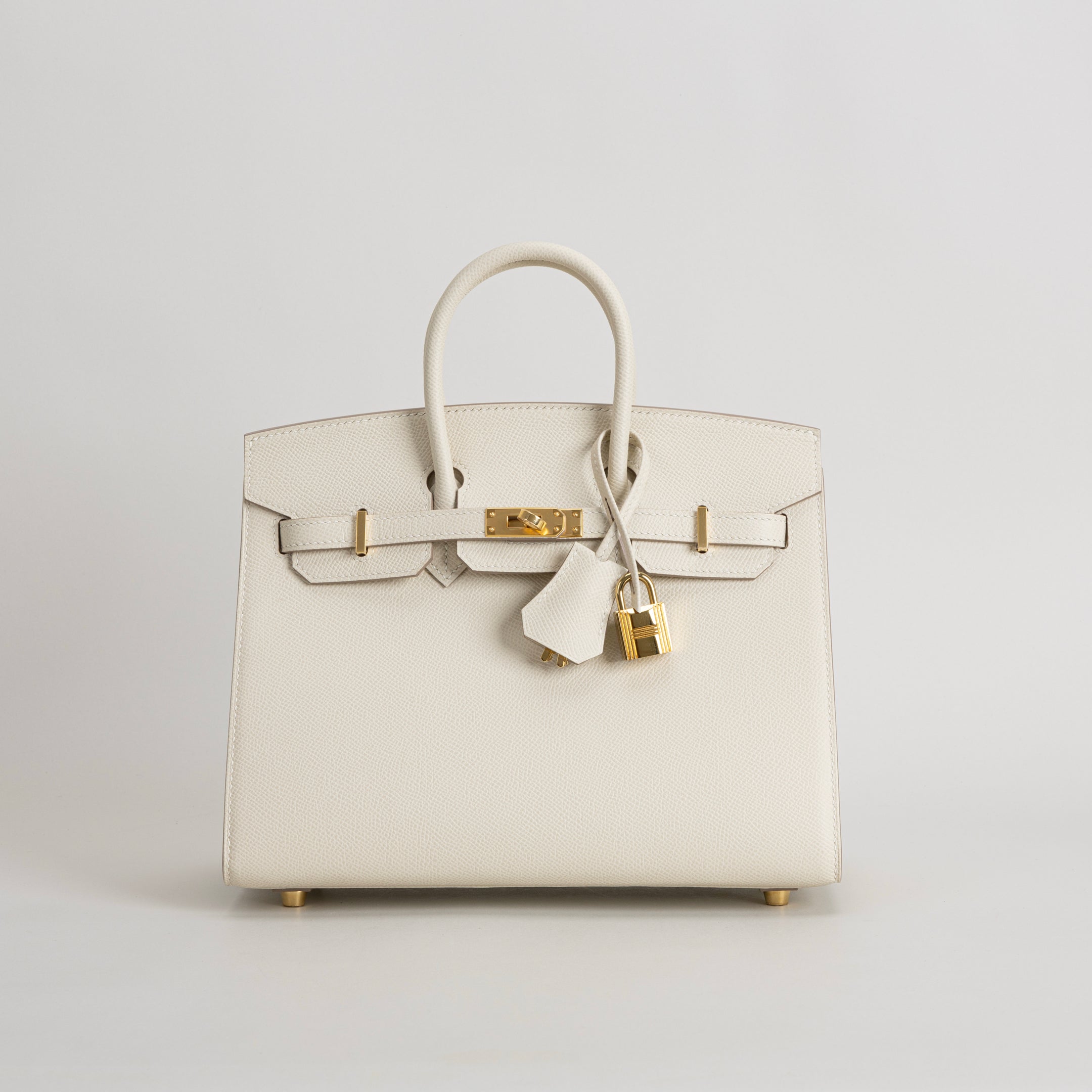 BIRKIN 25 (SELLIER SHAPE) EPSOM LEATHER CRAIE WITH GOLD HARDWARE (GHW)