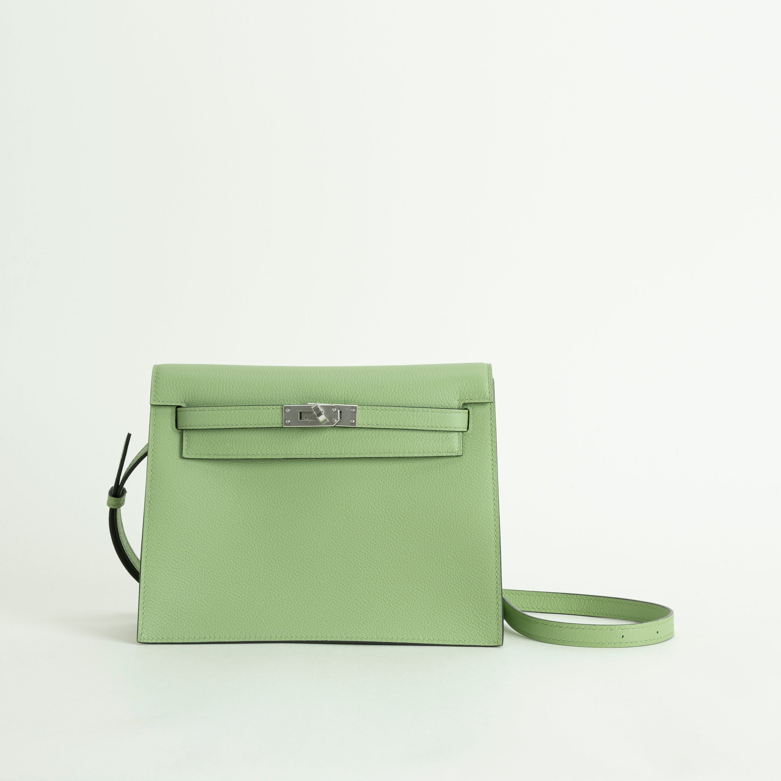 KELLY DANSE EVERCOLOR LEATHER VERT CRIQUET WITH PALLADIUM HARDWARE (PHW)