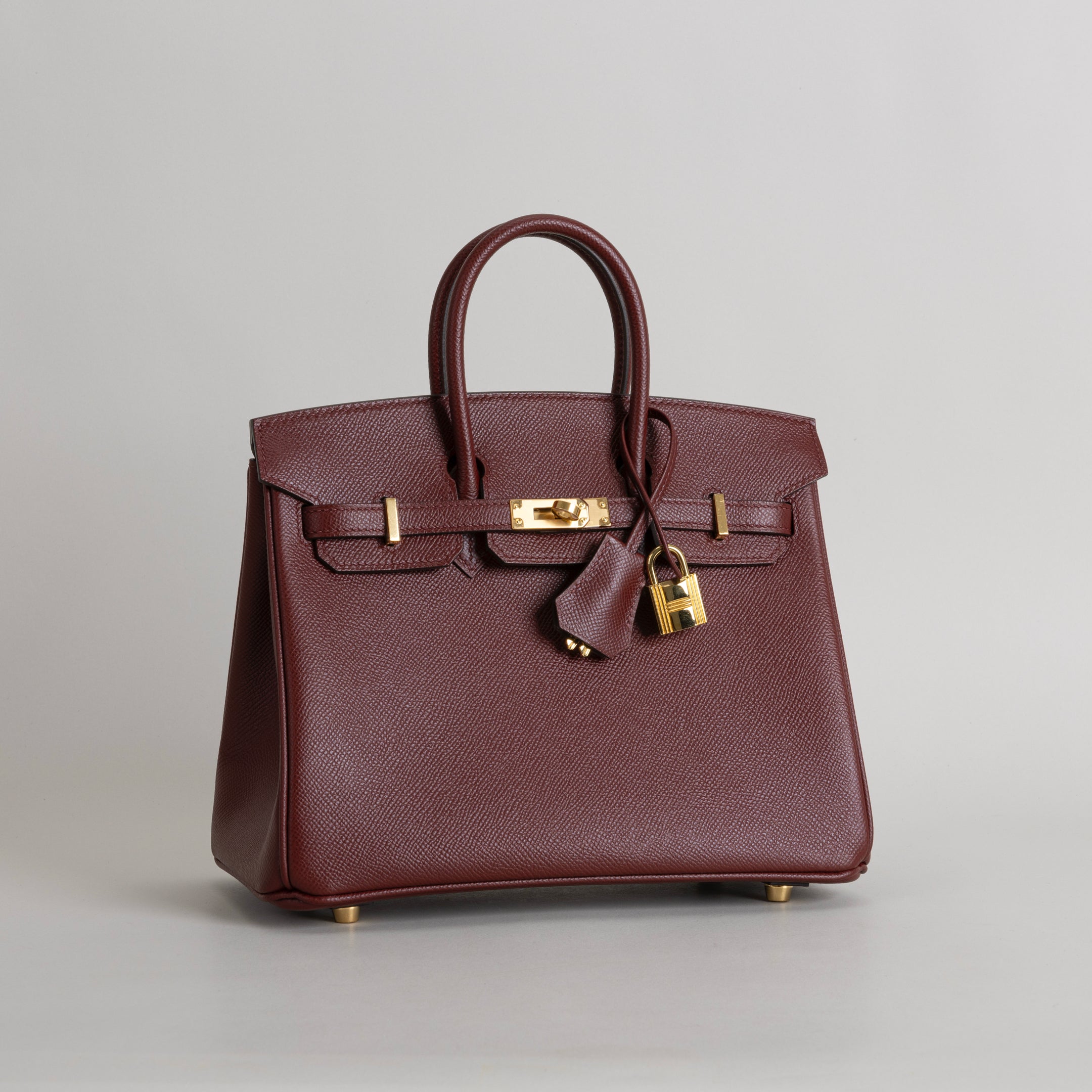 BIRKIN 25 EPSOM LEATHER ROUGE H WITH GOLD HARDWARE (GHW)