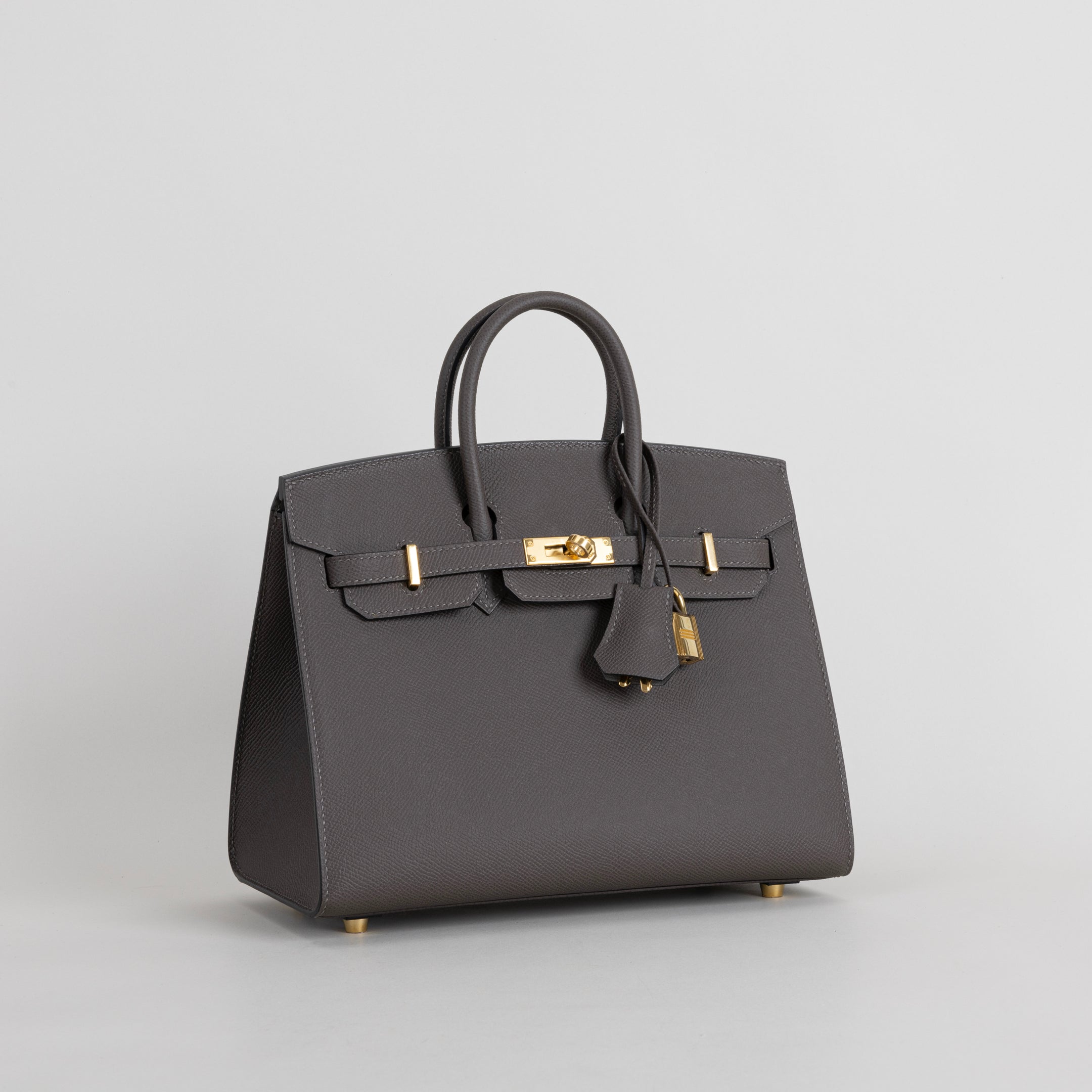 BIRKIN 25 (SELLIER SHAPE) EPSOM LEATHER ETAIN WITH GOLD HARDWARE (GHW)