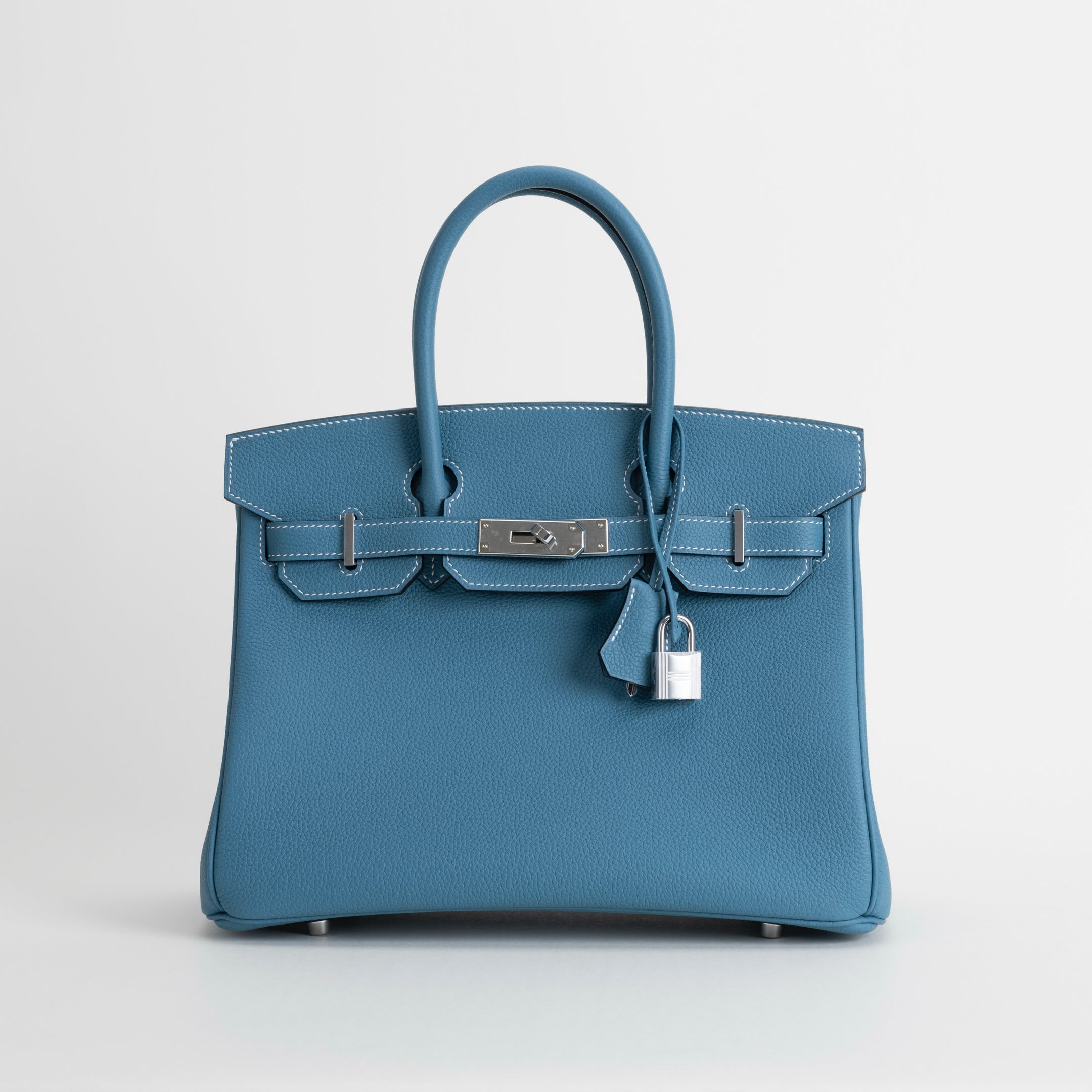 BIRKIN 30 TOGO LEATHER BLEU JEAN WITH PALLADIUM HARDWARE (PHW)
