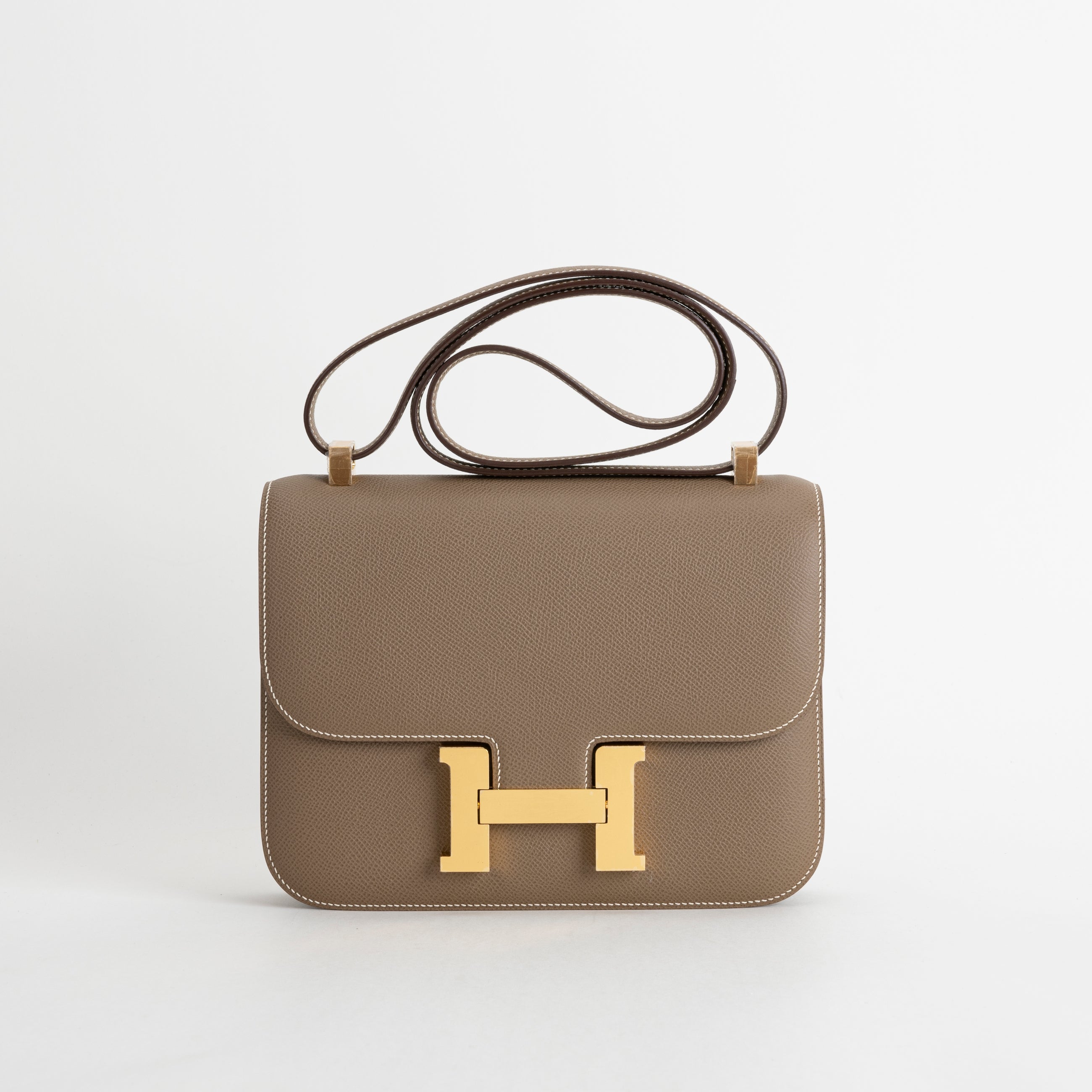 CONSTANCE 24 EPSOM LEATHER ETOUPE WITH GOLD HARDWARE (GHW)