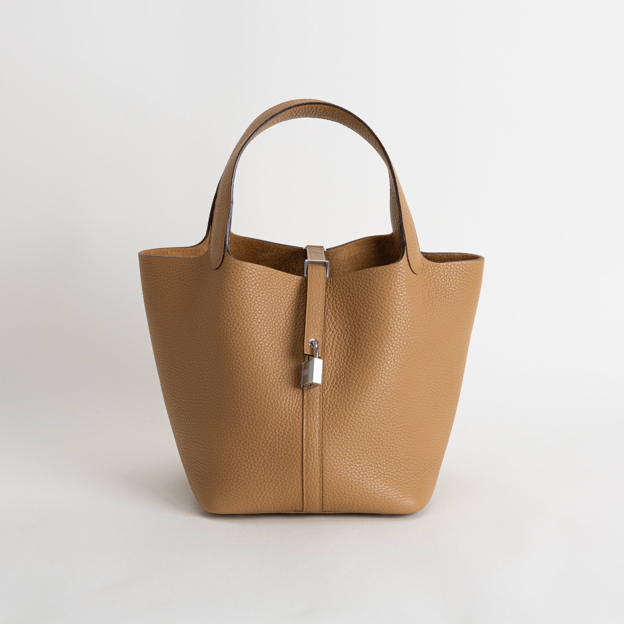 PICOTIN 22 LOCK CLEMENCE LEATHER BISCUIT WITH PALLADIUM HARDWARE (PHW)