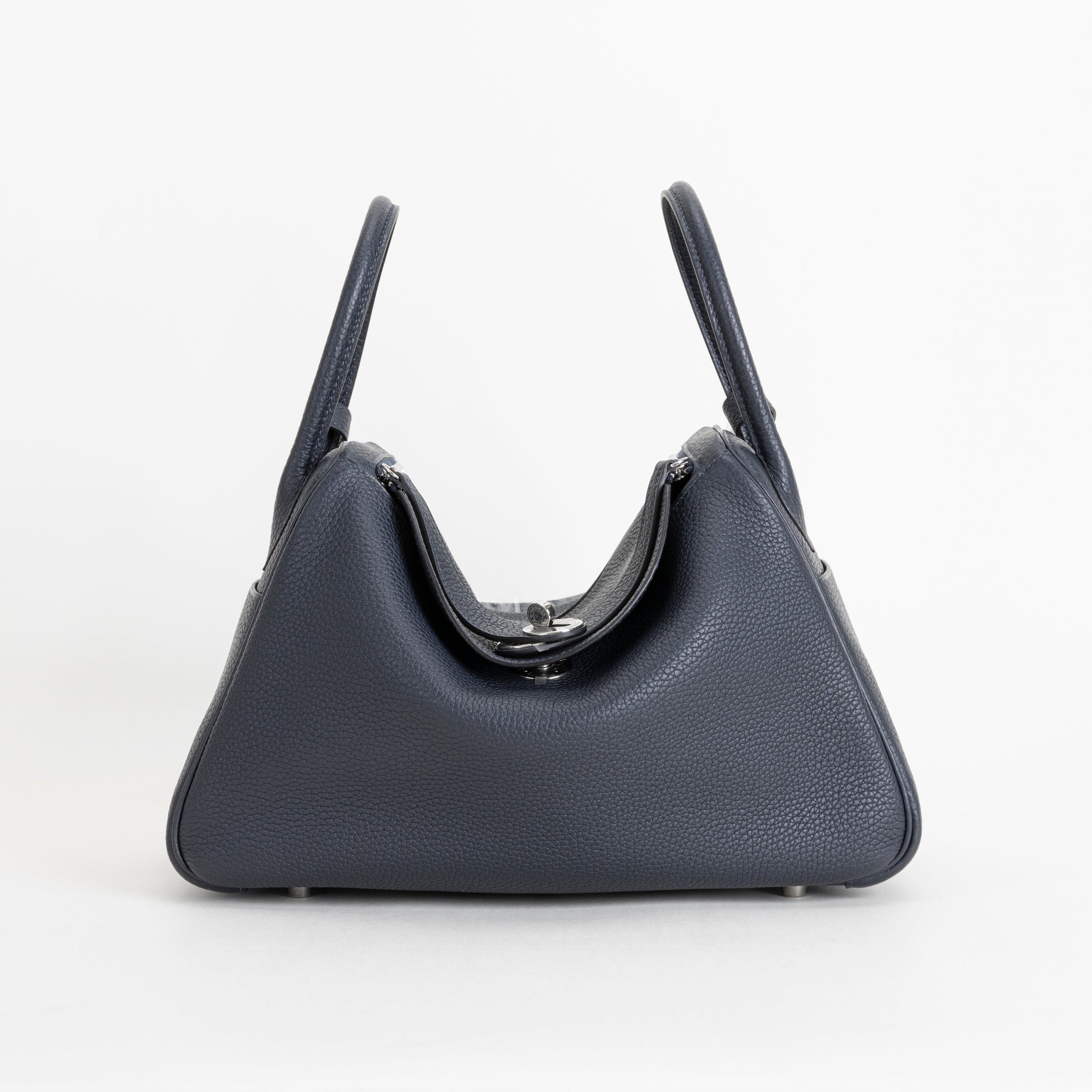 LINDY 30 CLEMENCE LEATHER BLEU NUIT WITH PALLADIUM HARDWARE (PHW)