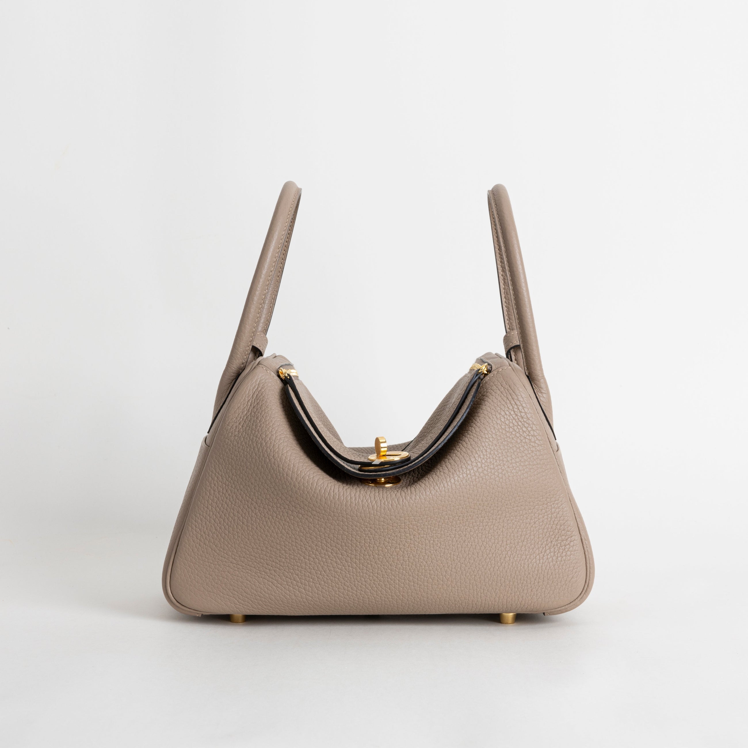 LINDY 26 CLEMENCE LEATHER TRENCH WITH GOLD HARDWARE (GHW)