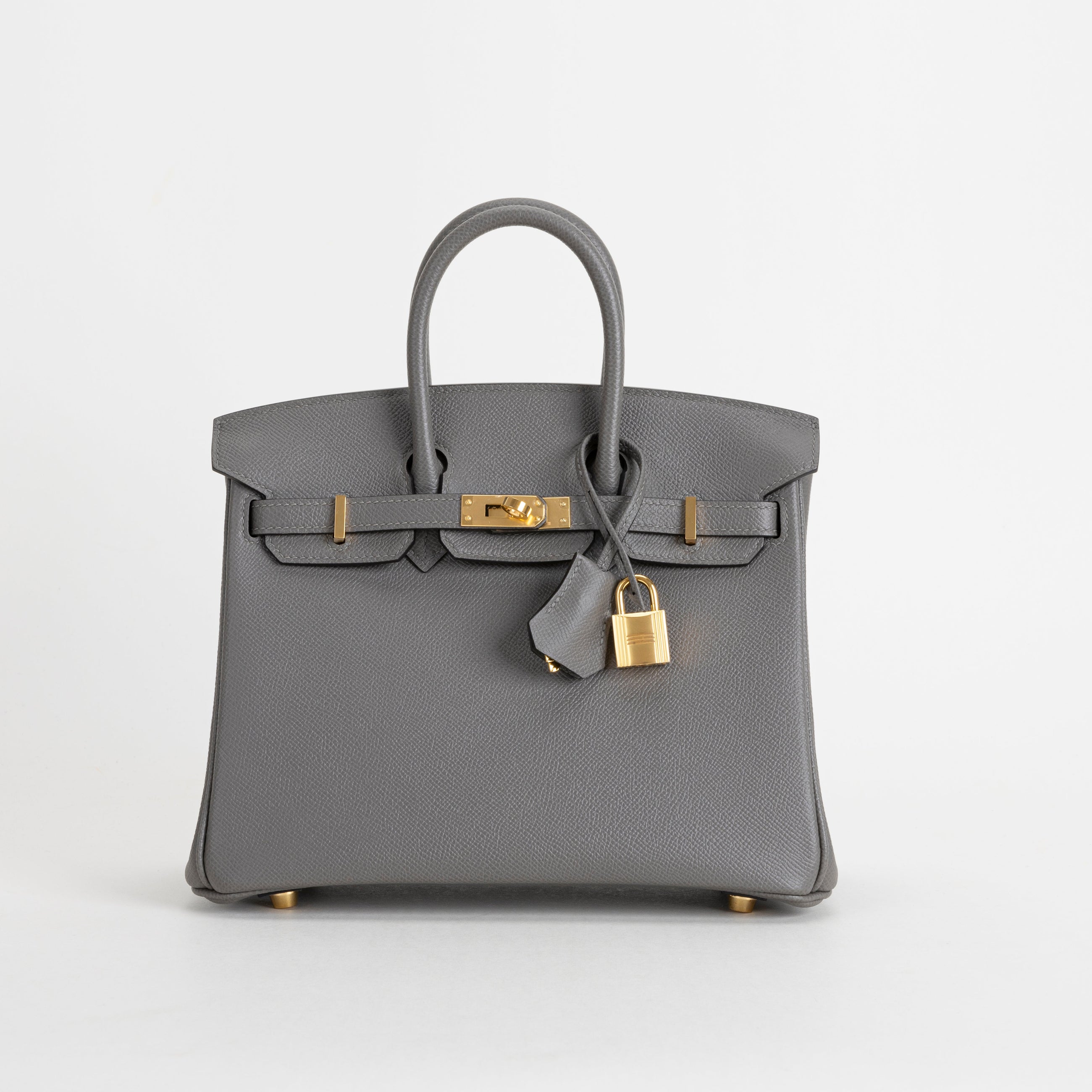BIRKIN 25 EPSOM LEATHER GRIS MEYER WITH GOLD HARDWARE (GHW)