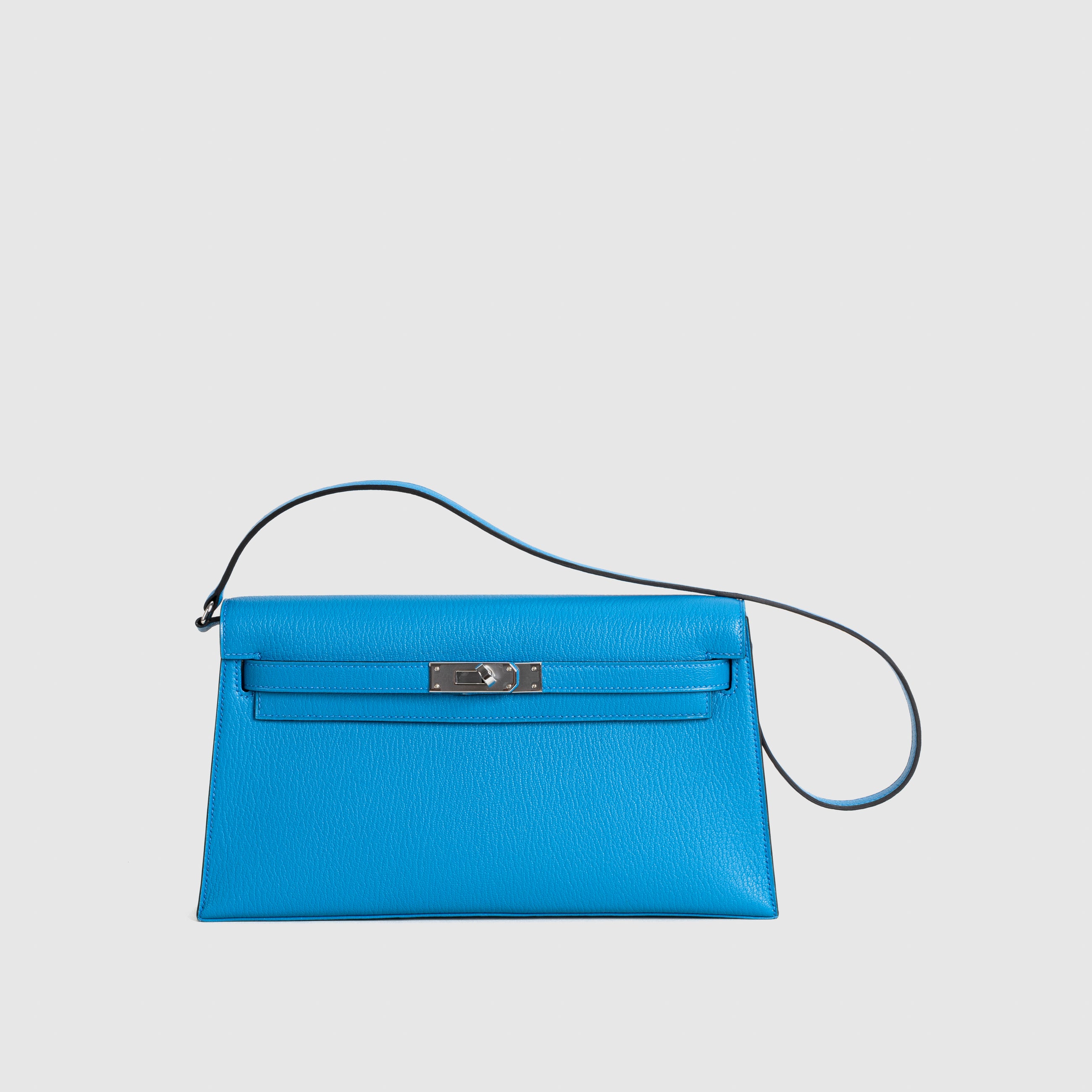 KELLY ELAN CHEVRE LEATHER BLEU FRIDA WITH PALLADIUM HARDWARE (PHW)