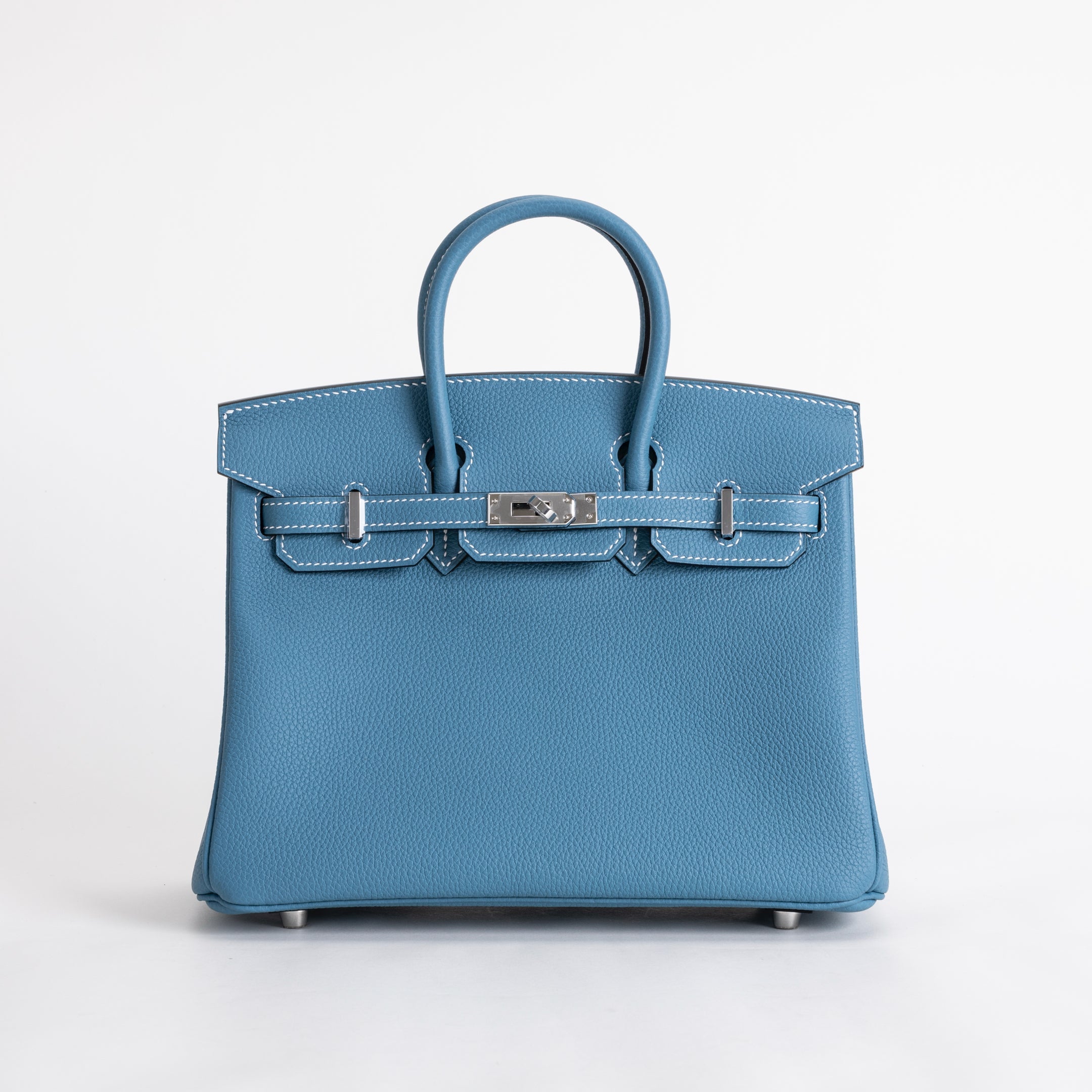 BIRKIN 25 TOGO LEATHER BLEU JEAN WITH PALLADIUM HARDWARE (PHW)