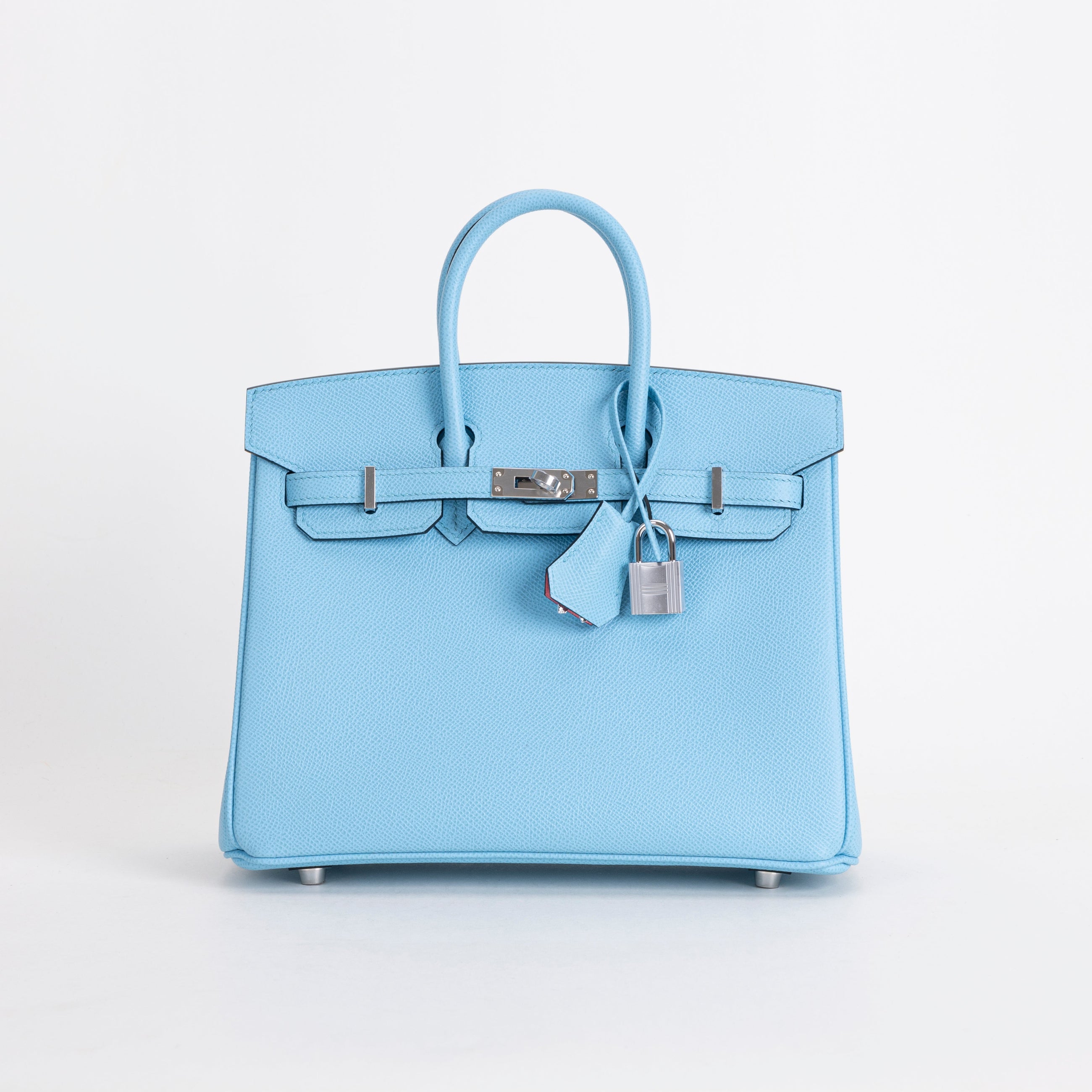 BIRKIN 25 EPSOM LEATHER CELESTE WITH PALLADIUM HARDWARE (PHW)