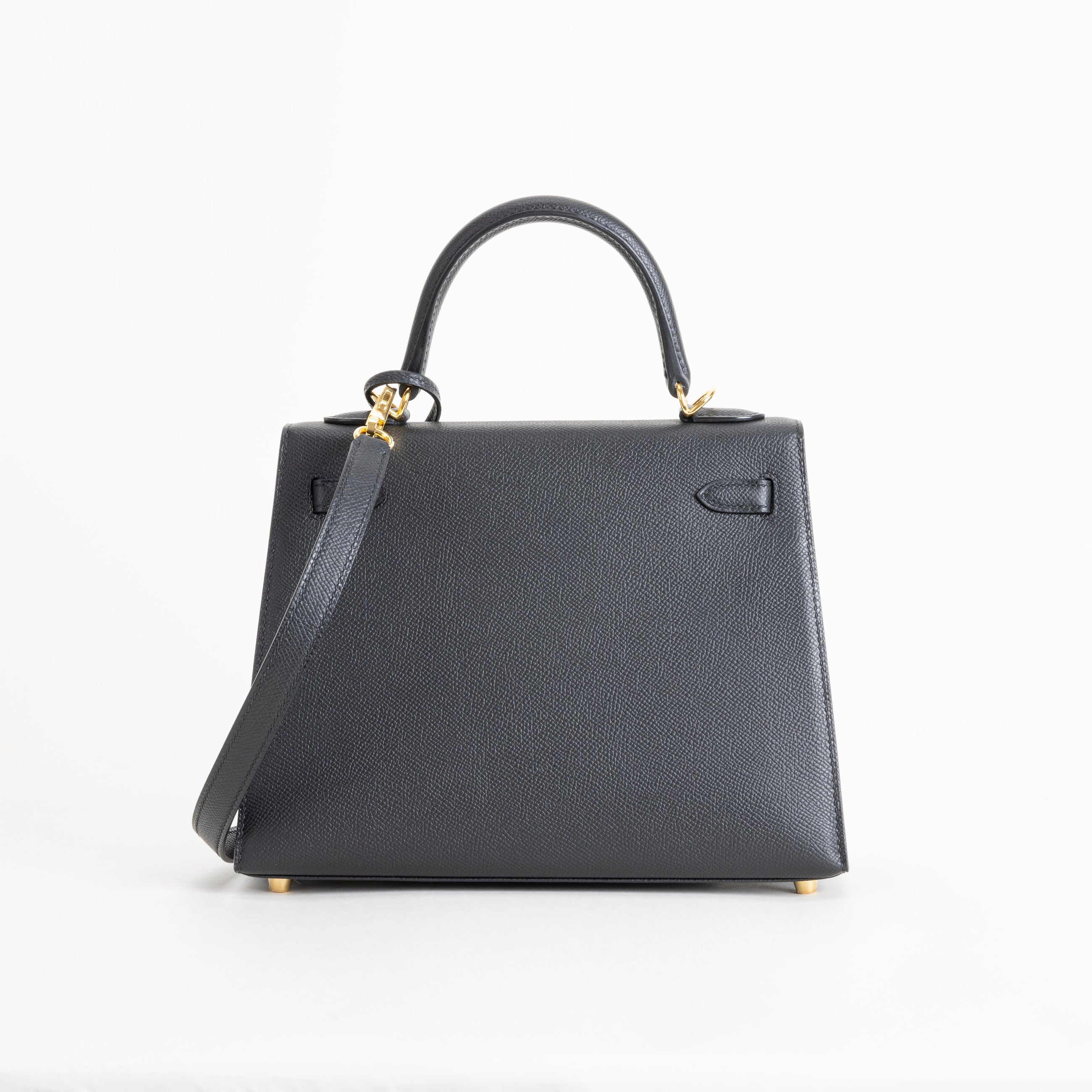 KELLY 25 EPSOM LEATHER NOIR (BLACK) WITH GOLD HARDWARE (GHW)