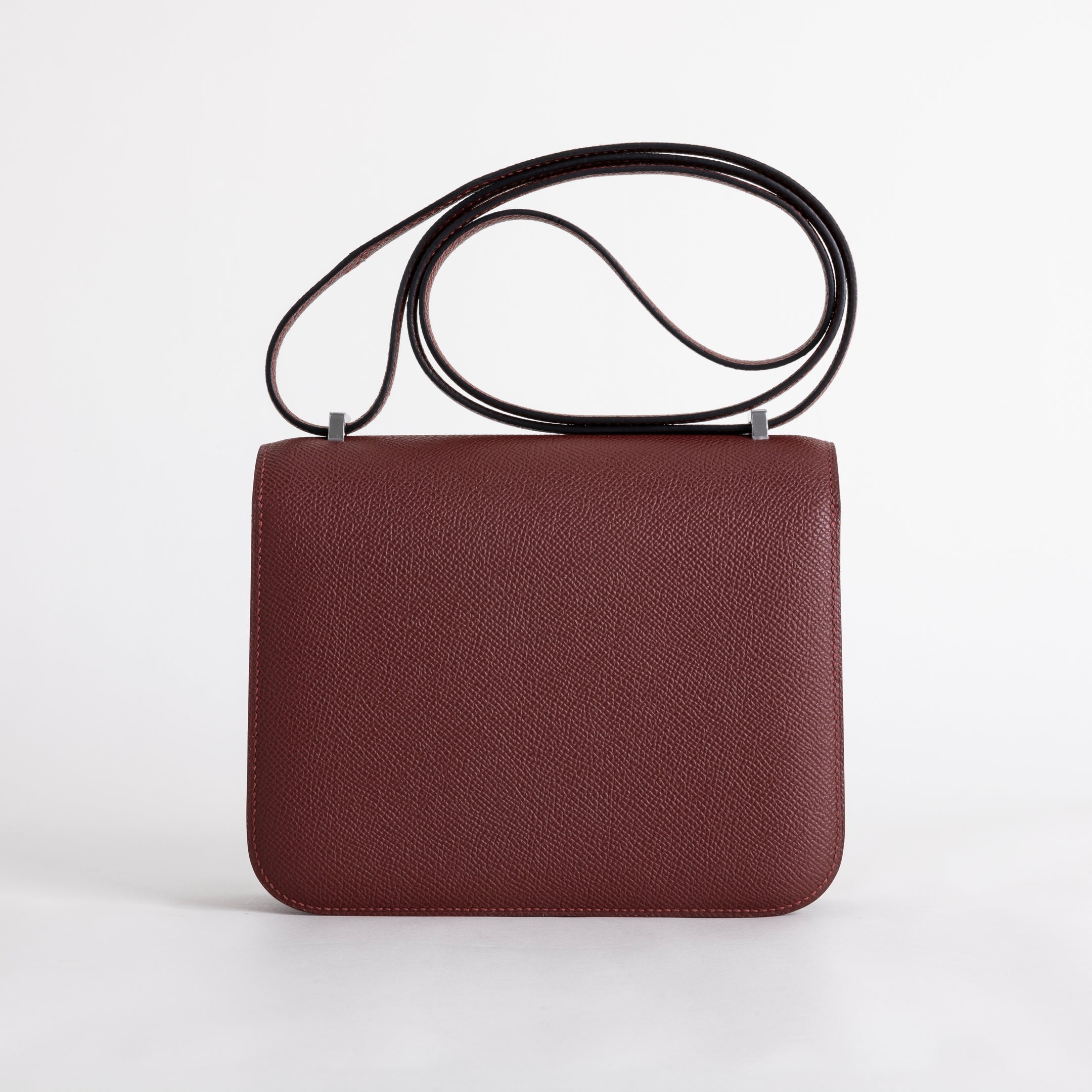CONSTANCE 18 (MINI) EPSOM LEATHER ROUGE H WITH PALLADIUM HARDWARE (PHW)