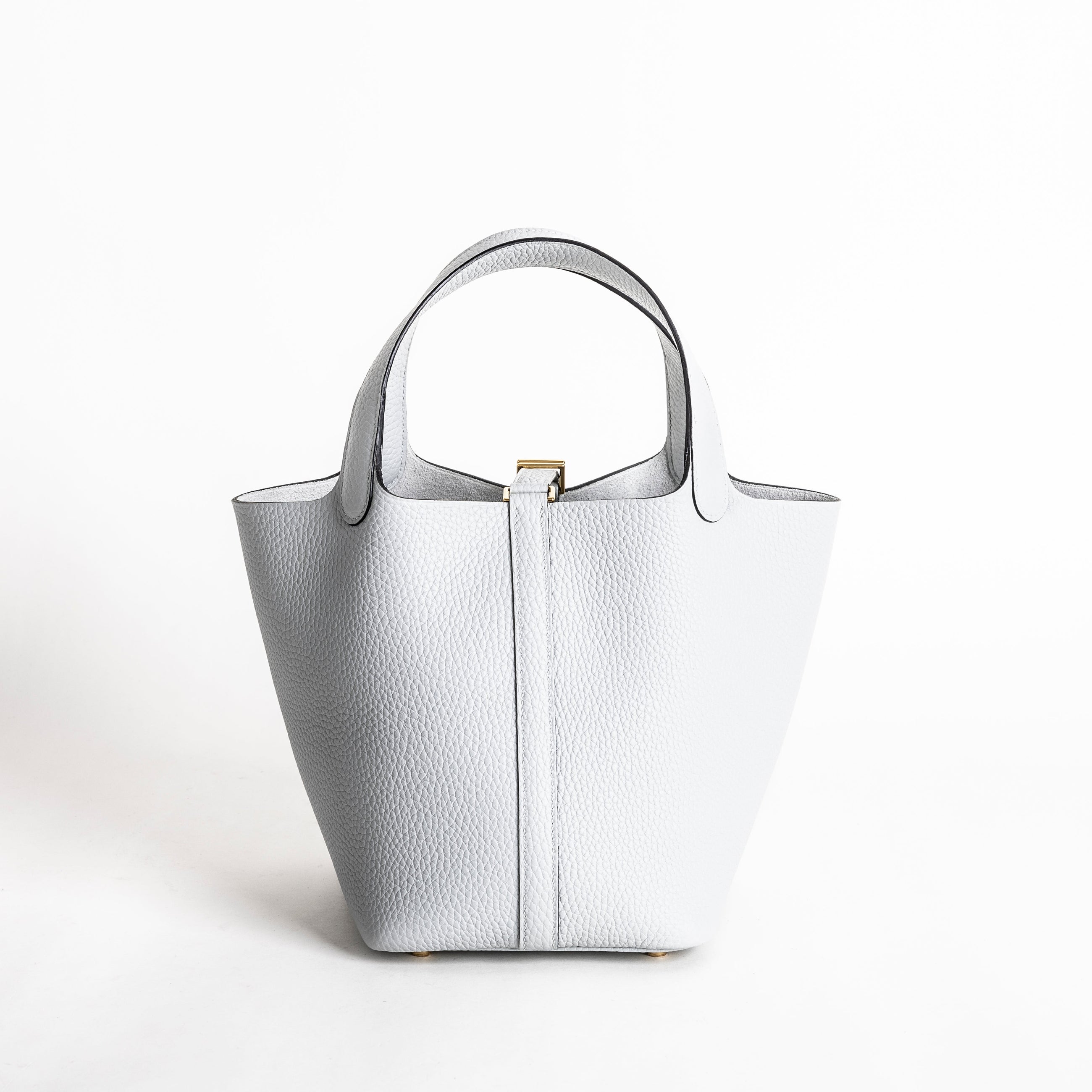 PICOTIN 18 LOCK CLEMENCE LEATHER BLEU PALE WITH GOLD HARDWARE (GHW)