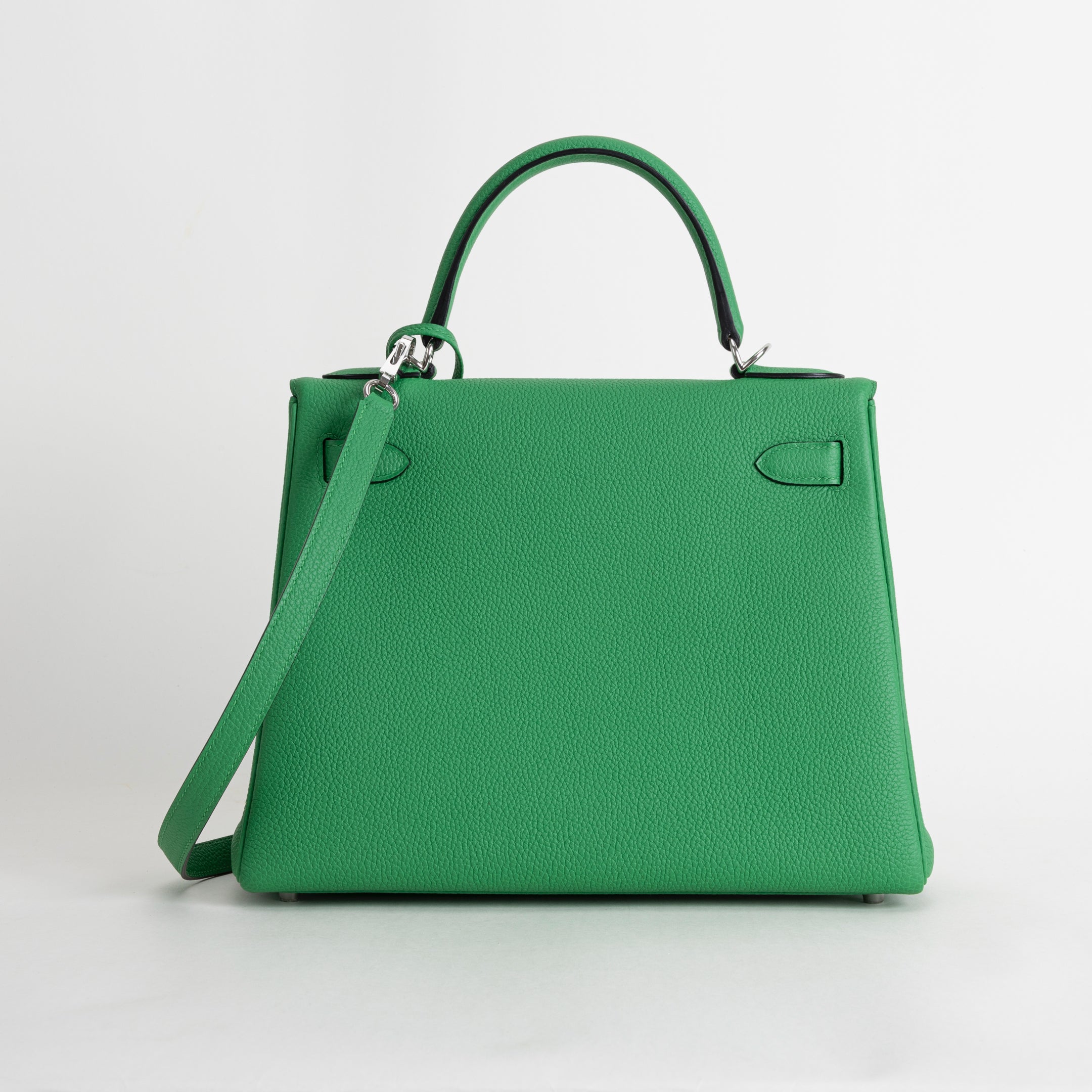 KELLY 28 TOGO LEATHER BAMBOO (GREEN) WITH PALLADIUM HARDWARE (PHW)