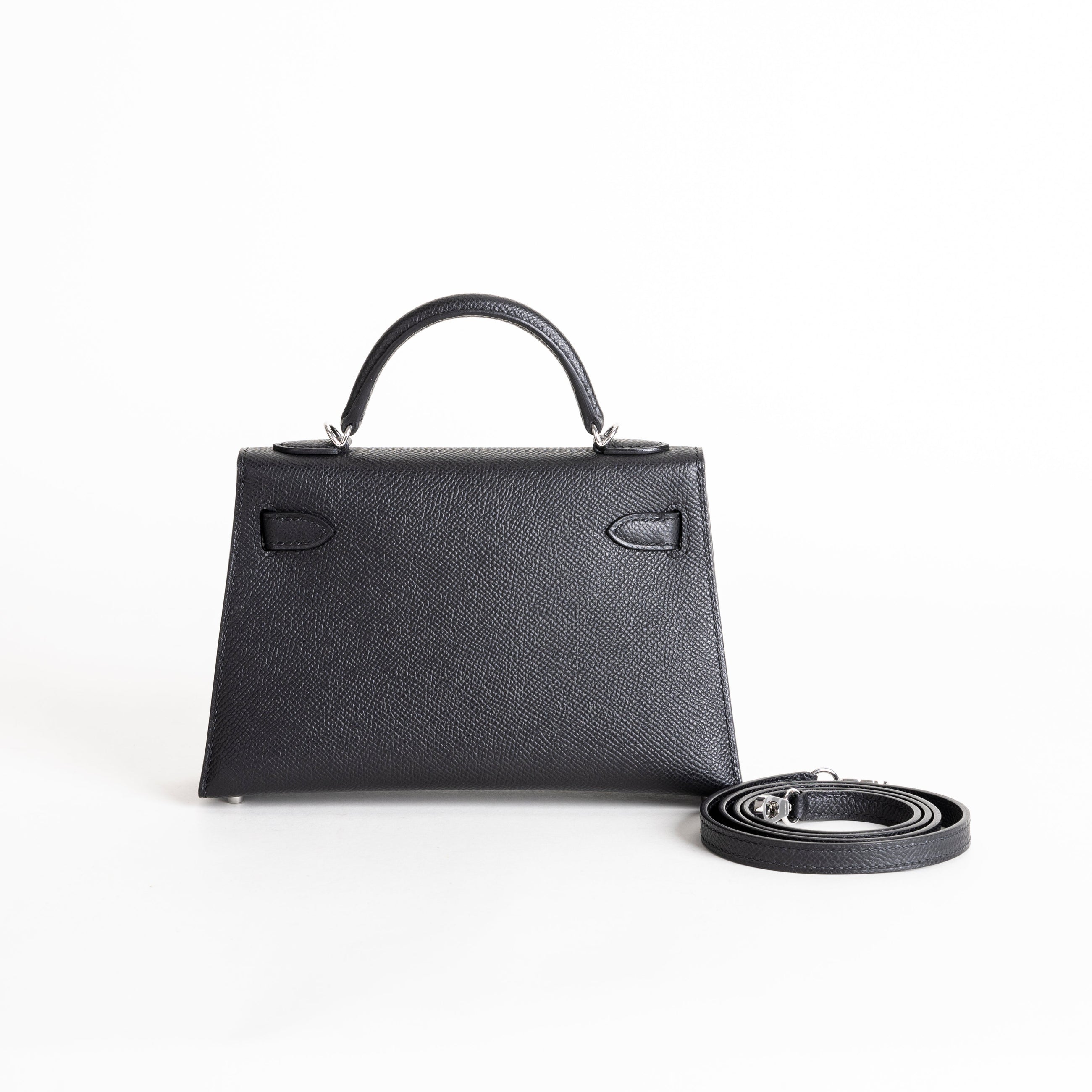 MINI KELLY II (20) EPSOM LEATHER NOIR (BLACK) WITH PALLADIUM HARDWARE (PHW)