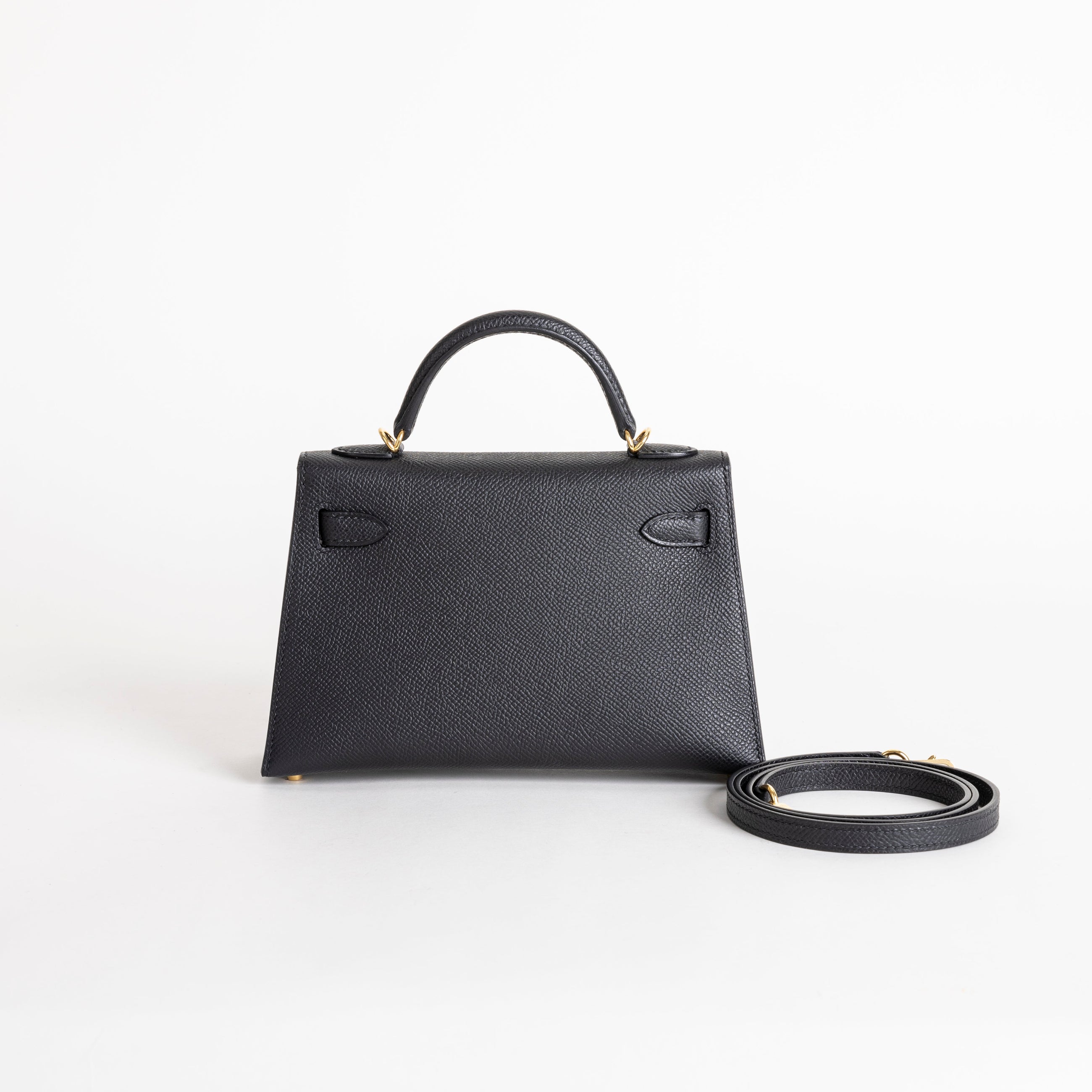 MINI KELLY II (20) EPSOM LEATHER NOIR (BLACK) WITH GOLD HARDWARE (GHW)