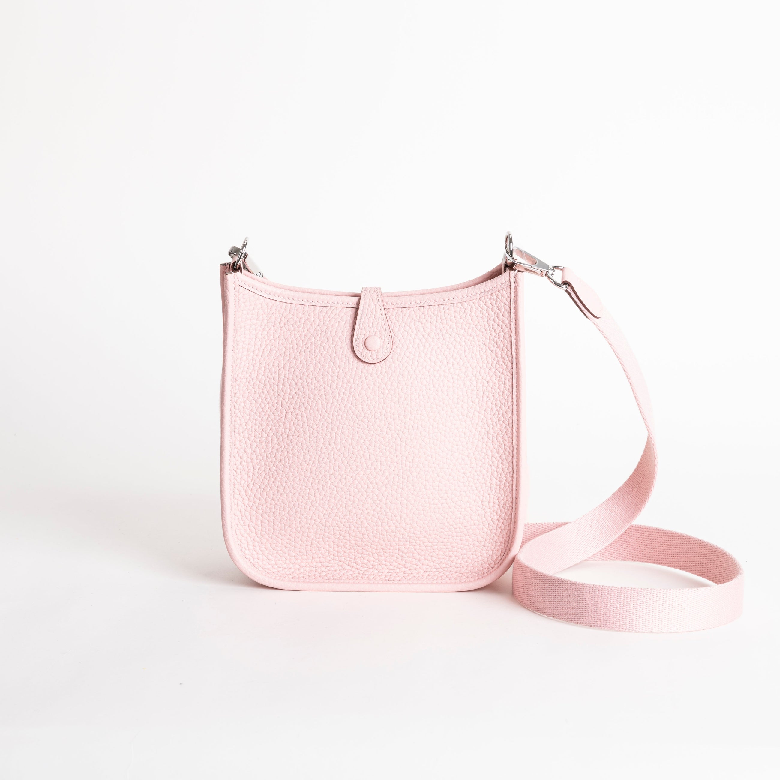 MINI EVELYNE (TPM) CLEMENCE LEATHER ROSE SAKURA WITH PALLADIUM HARDWARE (PHW)