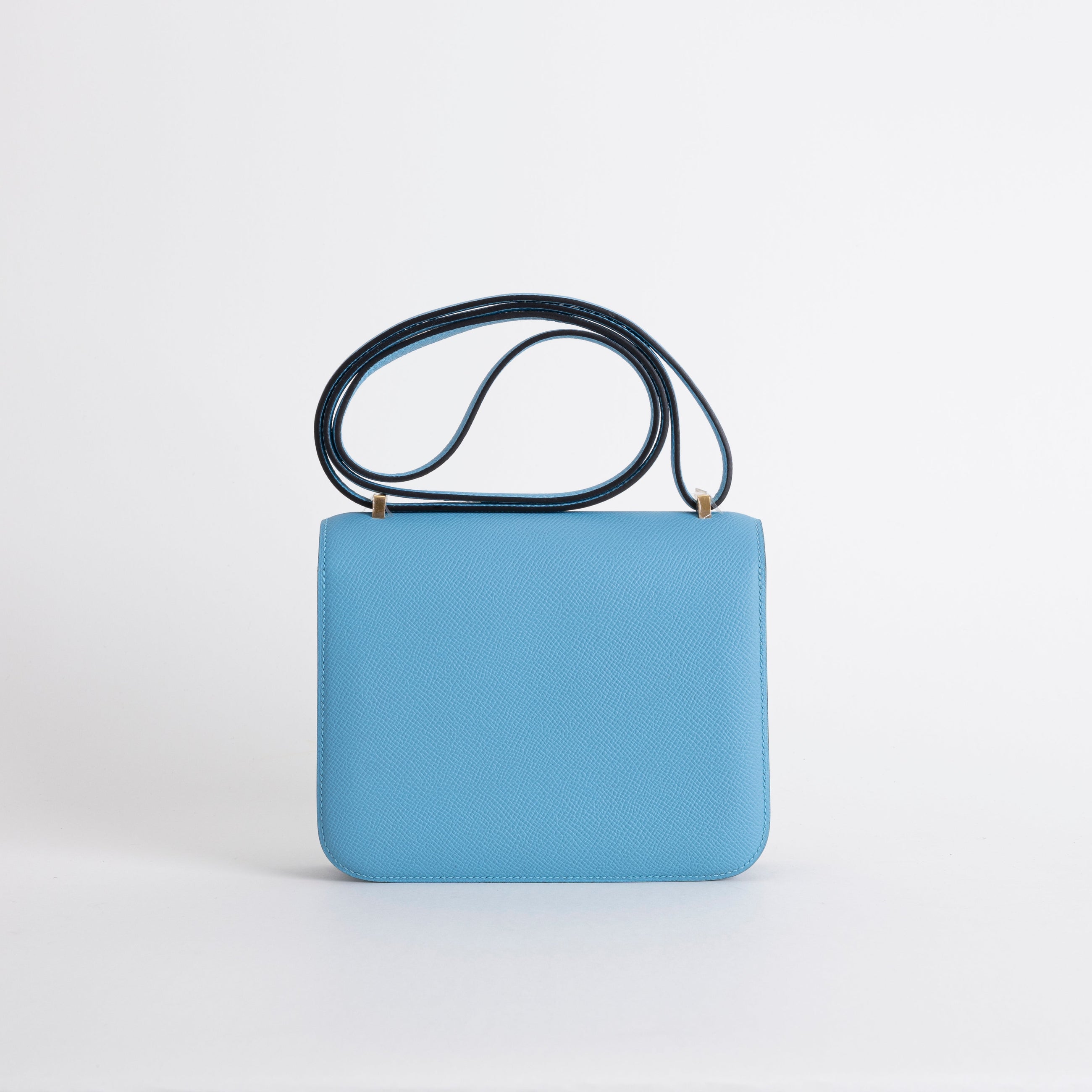 CONSTANCE 18 (MINI) EPSOM LEATHER BLEU DU NORD WITH GOLD HARDWARE (GHW)