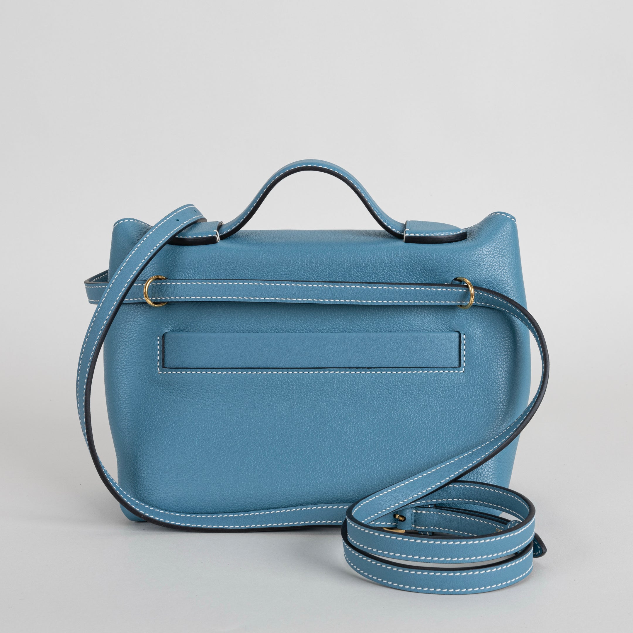 24/24 (MINI) EVERCOLOR & SWIFT LEATHER BLEU JEAN WITH GOLD HARDWARE (GHW)