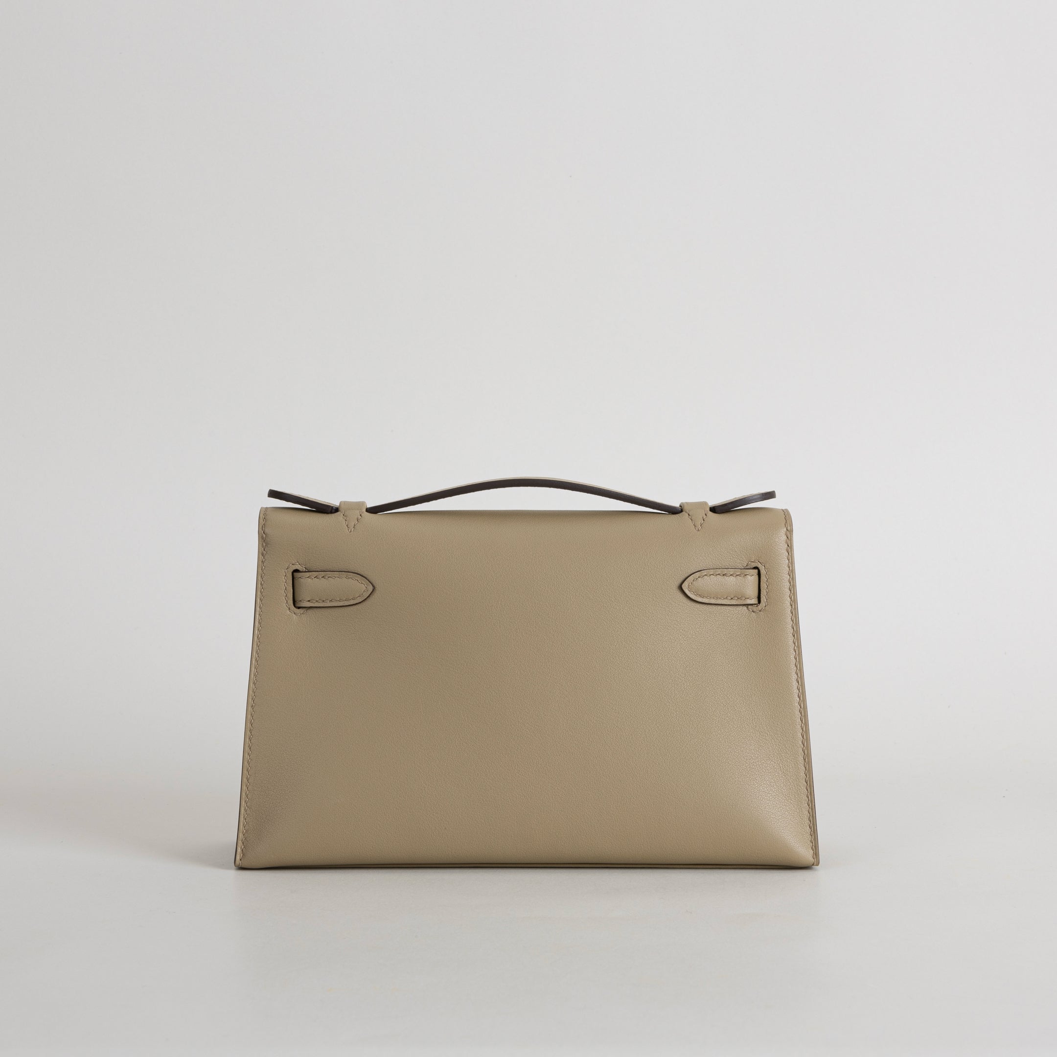 KELLY POCHETTE SWIFT LEATHER BEIGE MARFA WITH GOLD HARDWARE (GHW)
