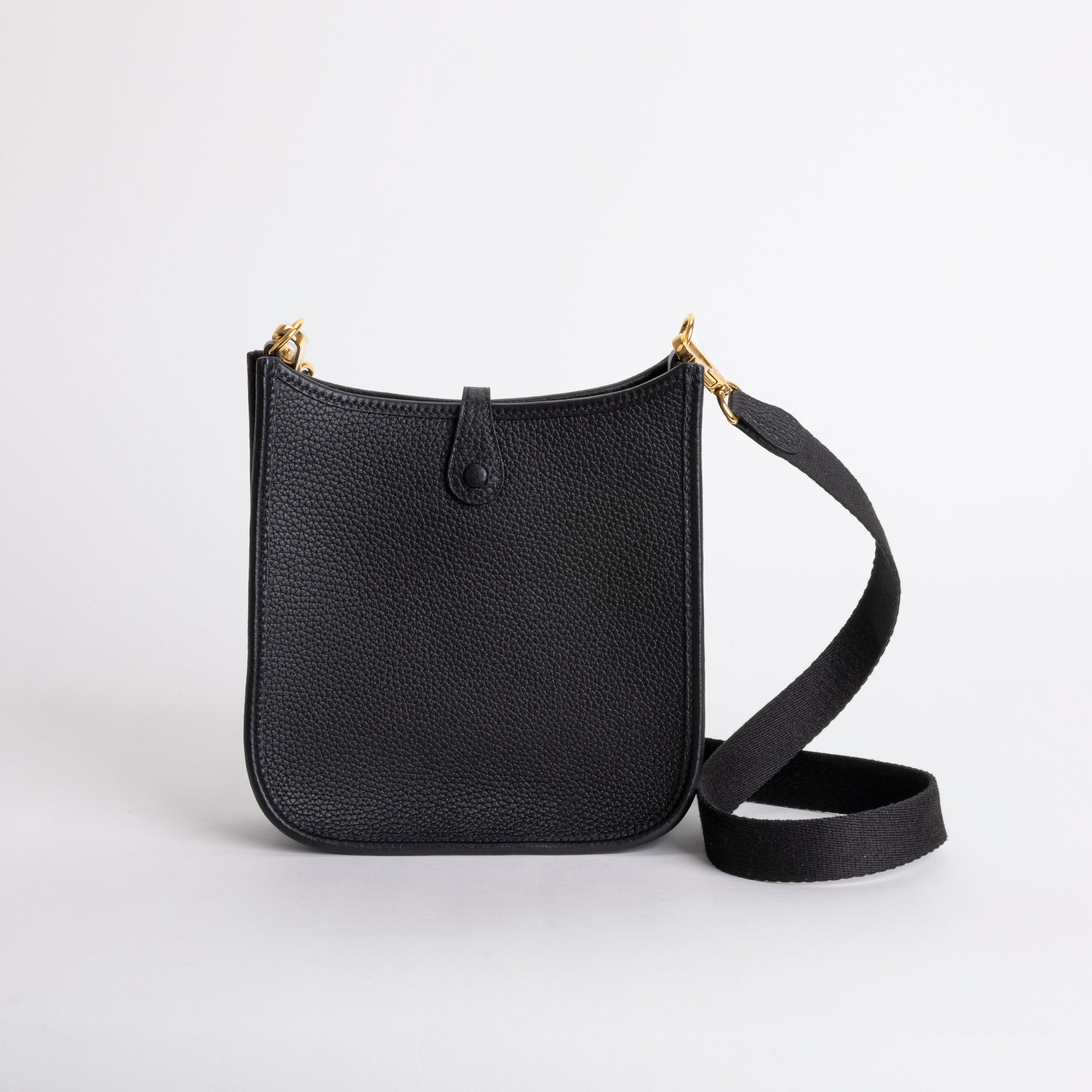 MINI EVELYNE (TPM) CLEMENCE LEATHER NOIR (BLACK) WITH GOLD HARDWARE (GHW)
